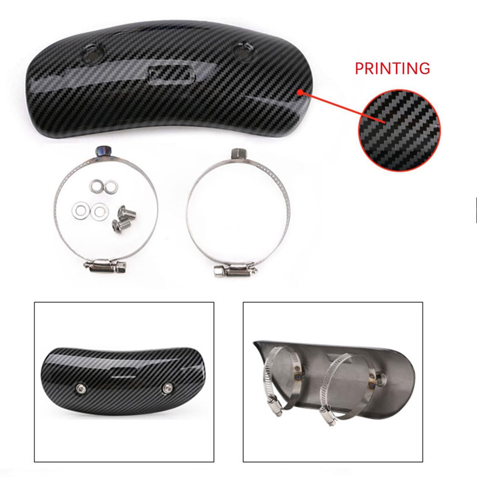 7.7 Motorbike Exhaust Heat Shield Cover Middle Pipe Guard Kit Carbon fiber"