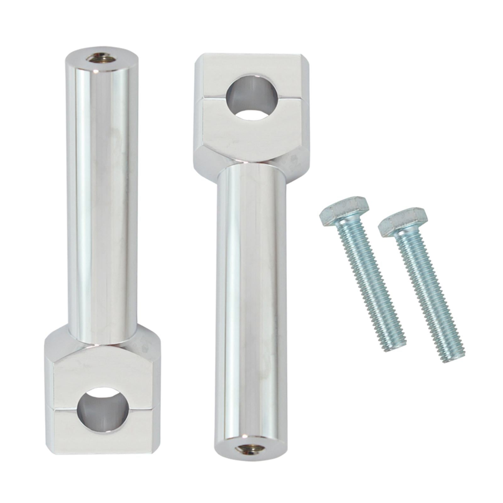 Motorcycle Handlebar Riser Kit 22/25mm Universal for Motocross Silver 25MM