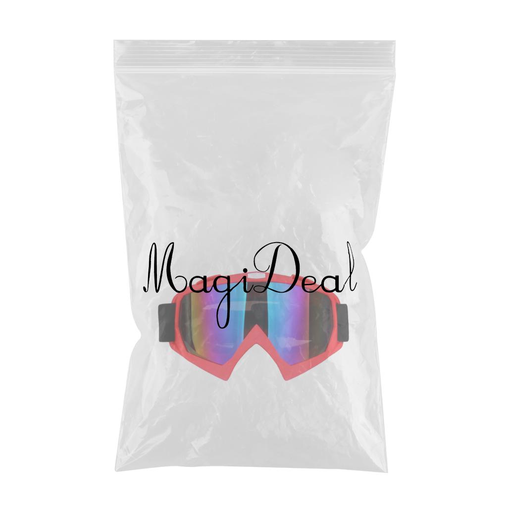 Snow Ski Safety Glasses Goggles Windproof ATV Motorcycle Red Colorful