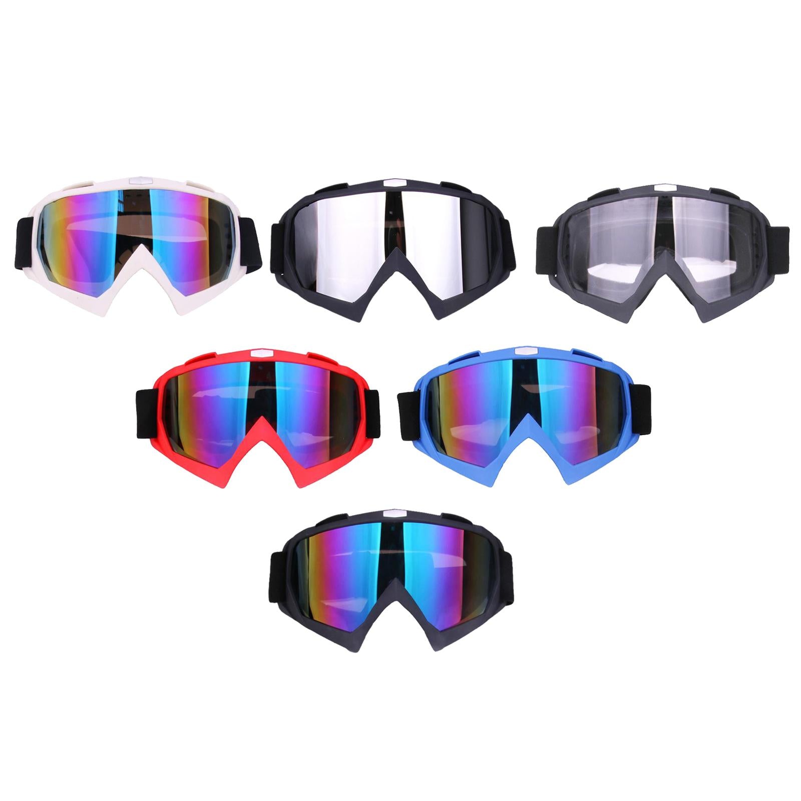 Snow Ski Safety Glasses Goggles Windproof ATV Motorcycle Red Colorful