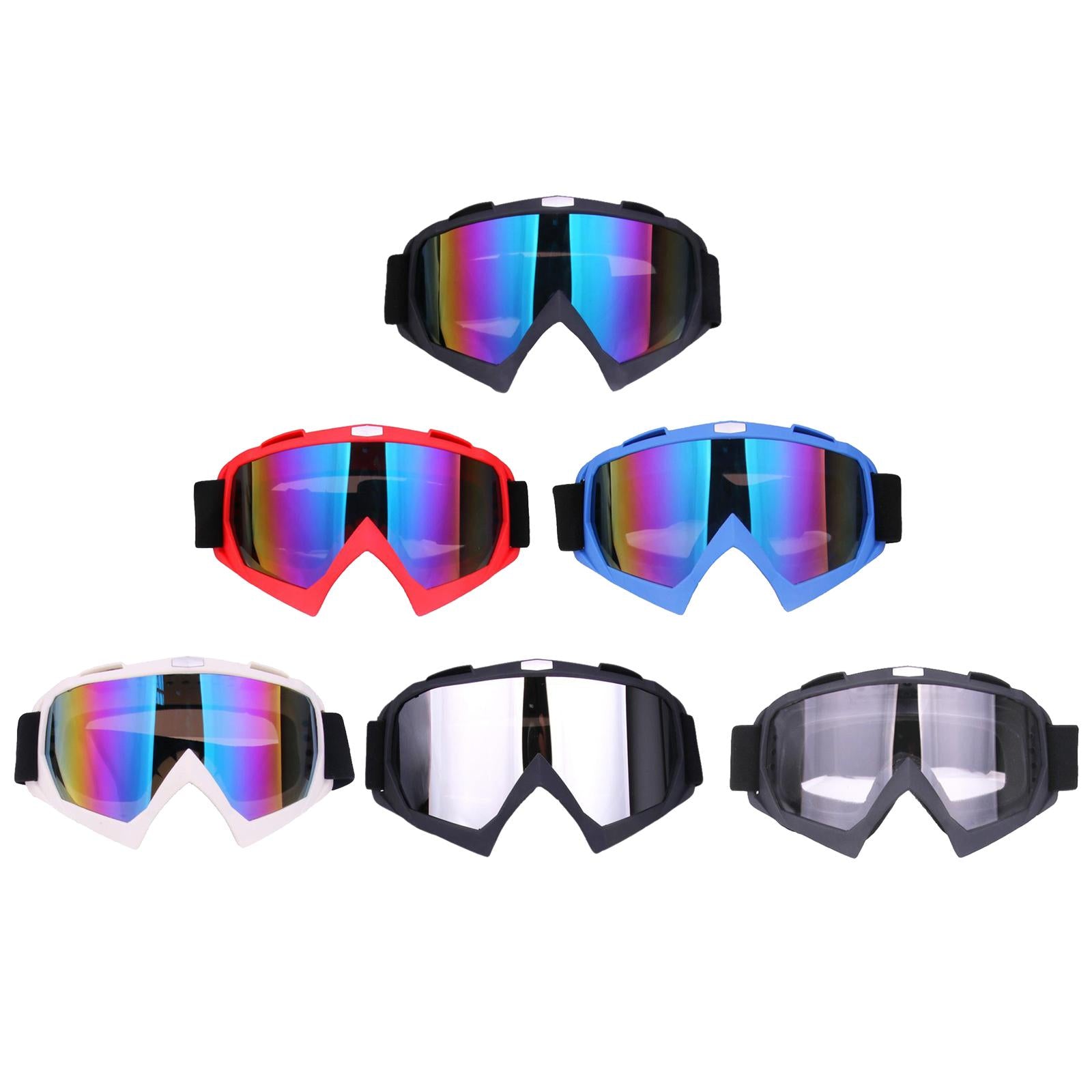 Snow Ski Safety Glasses Goggles Windproof ATV Motorcycle Red Colorful