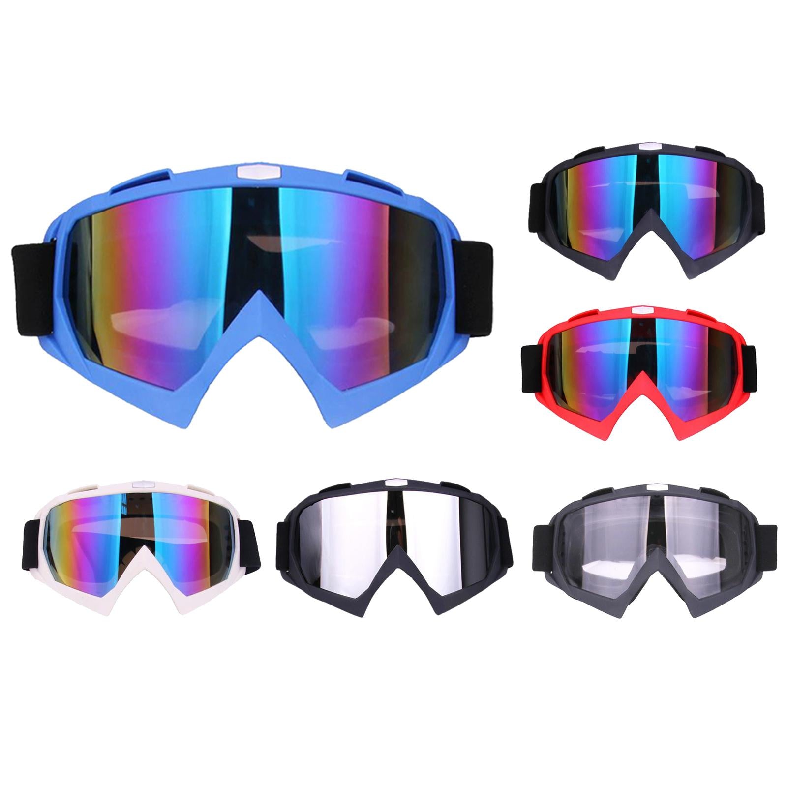 Snow Ski Safety Glasses Goggles Windproof ATV Motorcycle Red Colorful
