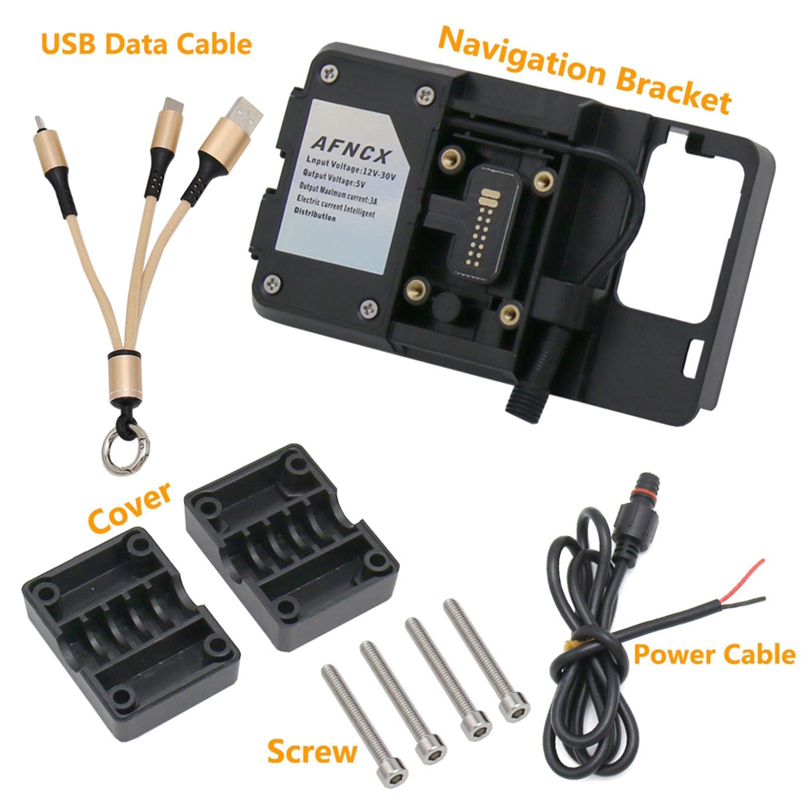 Black Motorcycle Phone Navigation Bracket For BMW R1200GS R1200RS ADV F850GS