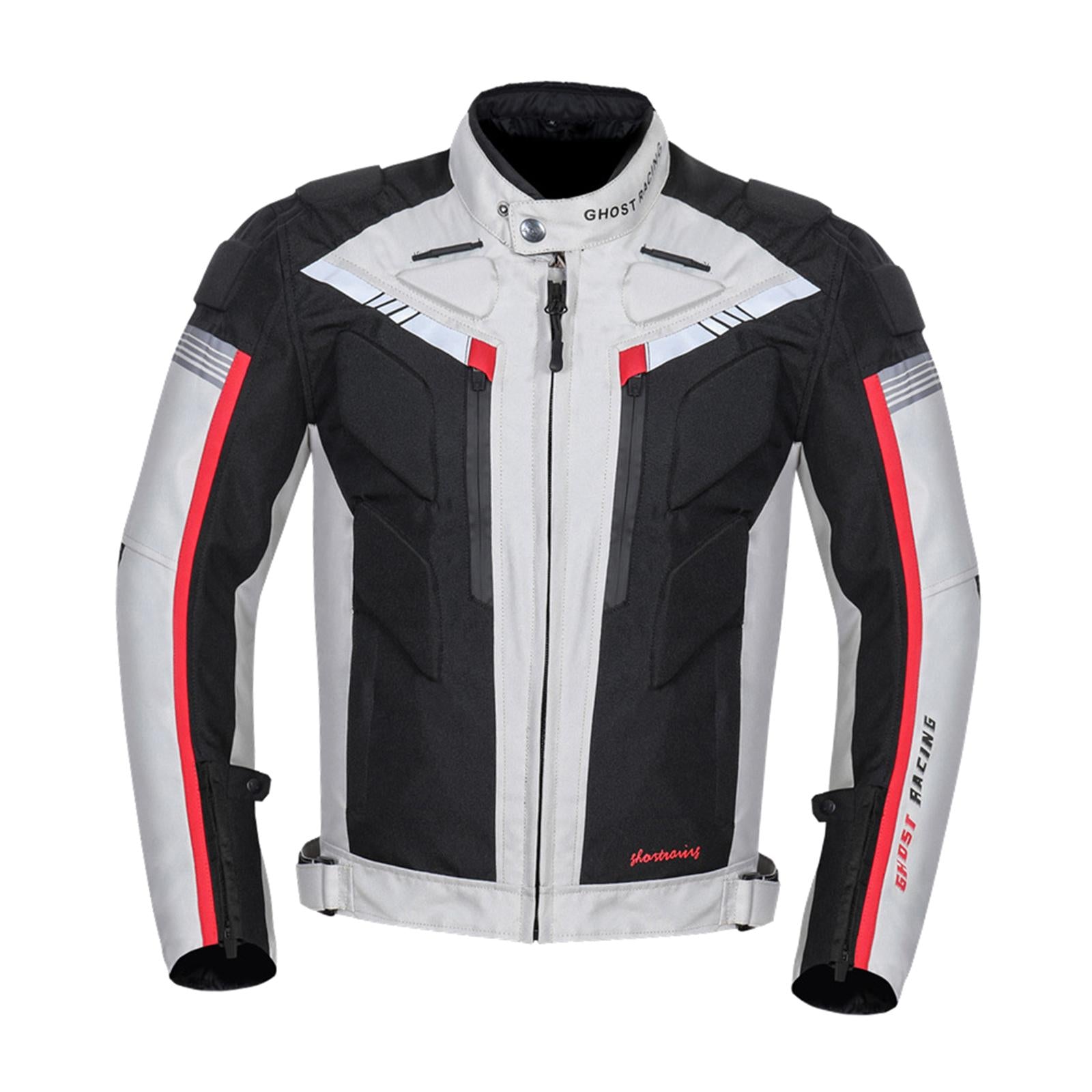 Motorcycle Jacket Oxford Waterproof Motocross Racing Cycle Gear Light Gray