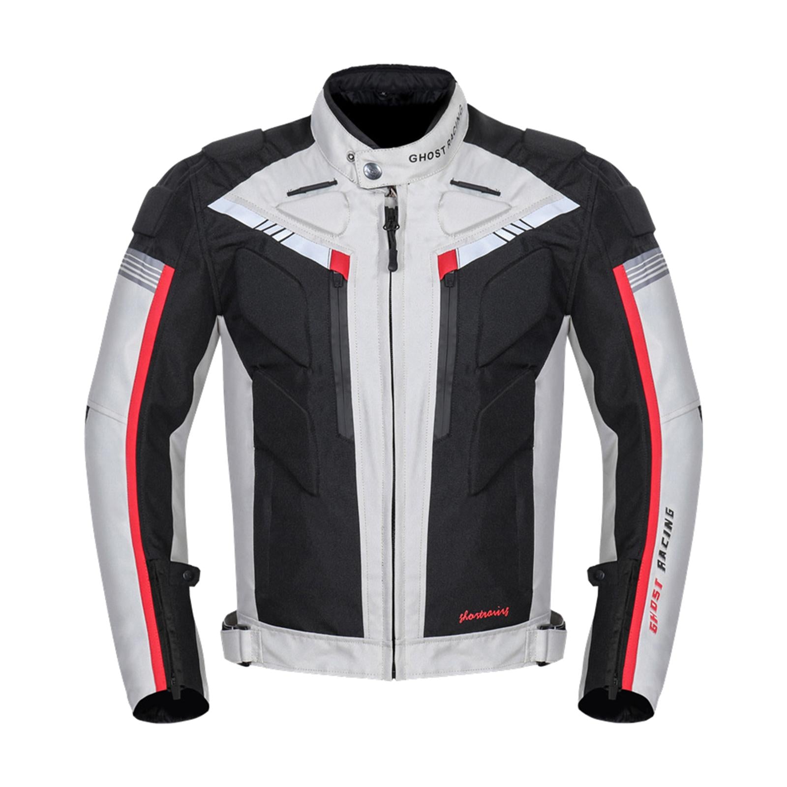 Motorcycle Jacket Oxford Waterproof Motocross Racing Cycle Gear Light Gray
