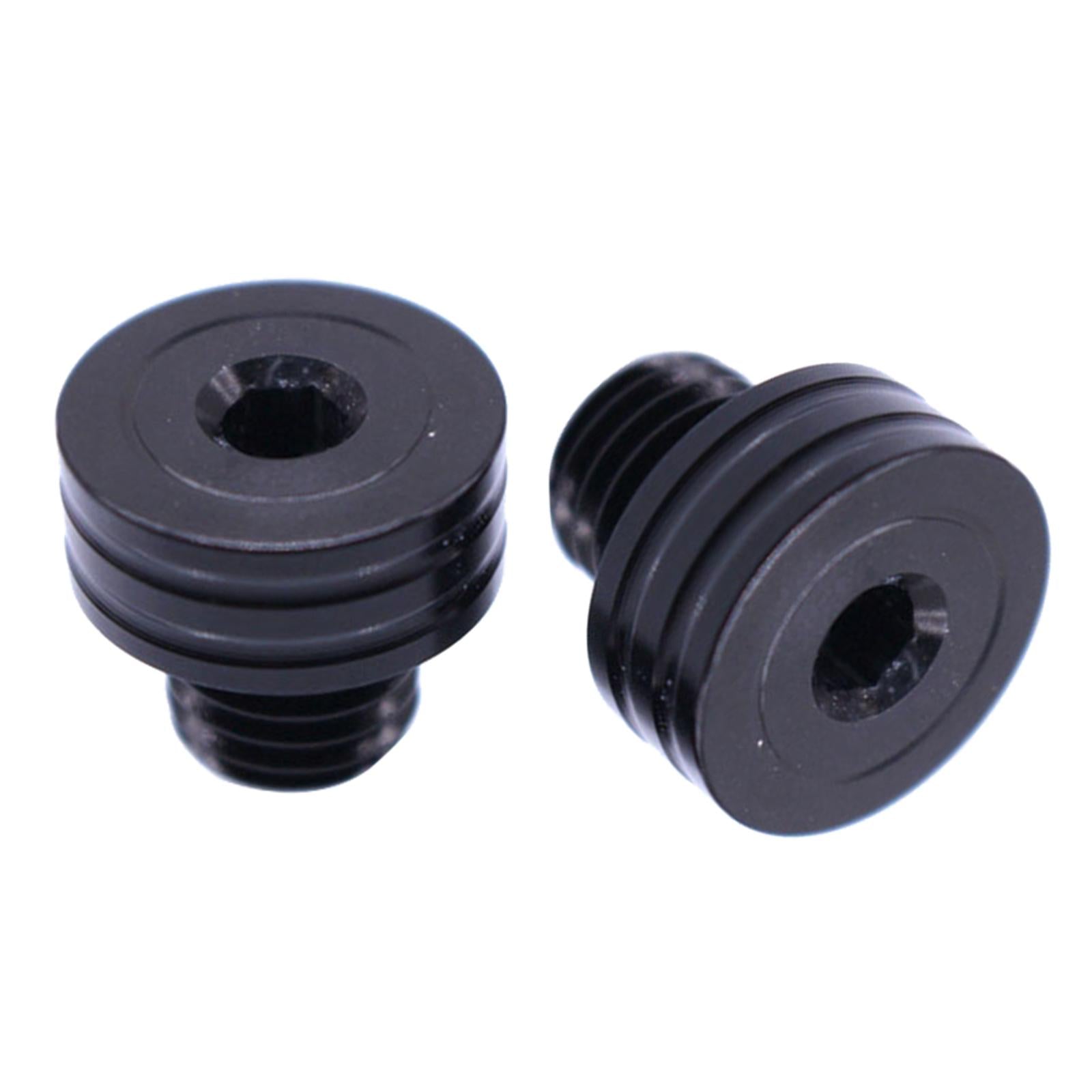 M10 x 1.25 Clockwise Rear View Mirror Hole Plugs Screws For Honda black