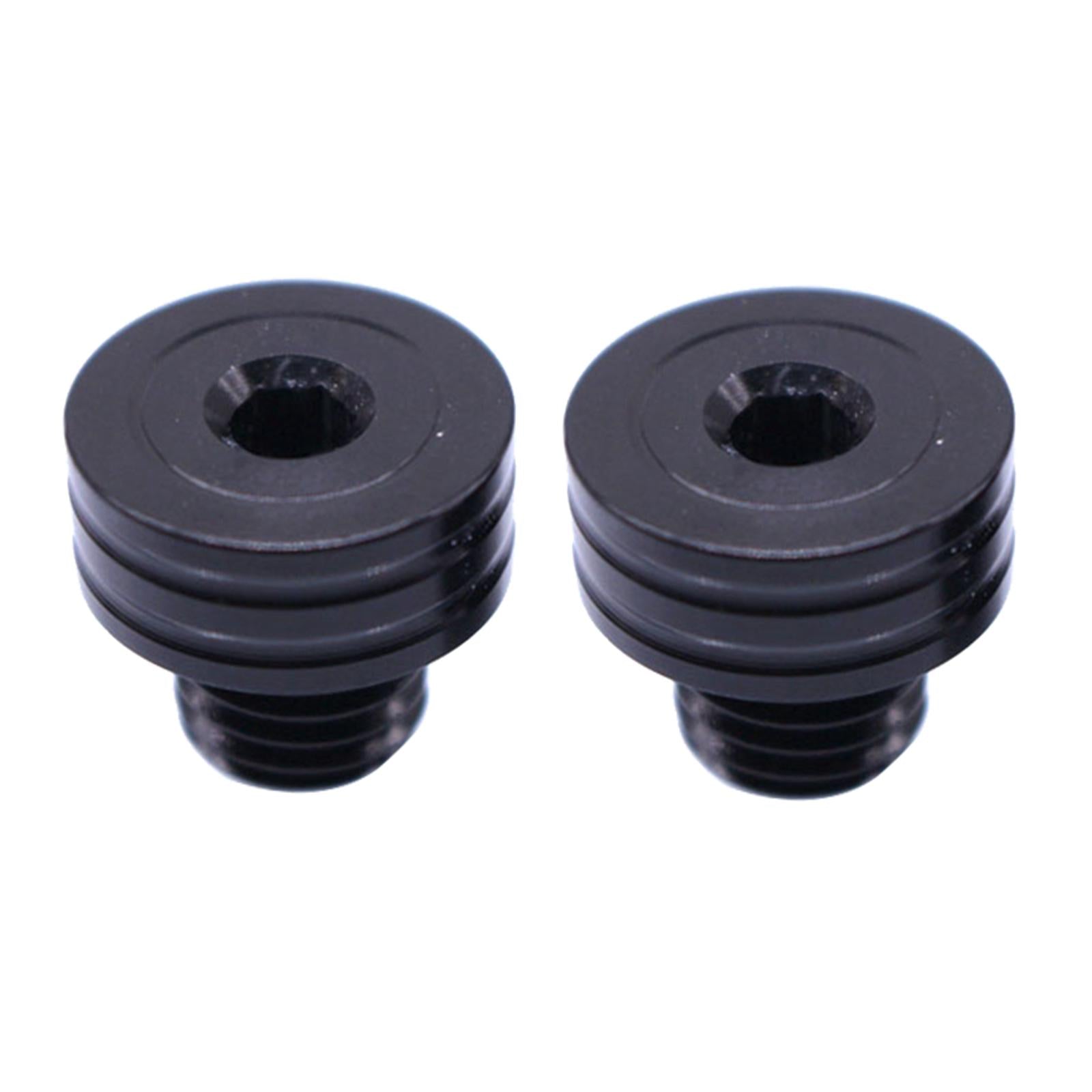 M10 x 1.25 Clockwise Rear View Mirror Hole Plugs Screws For Honda black