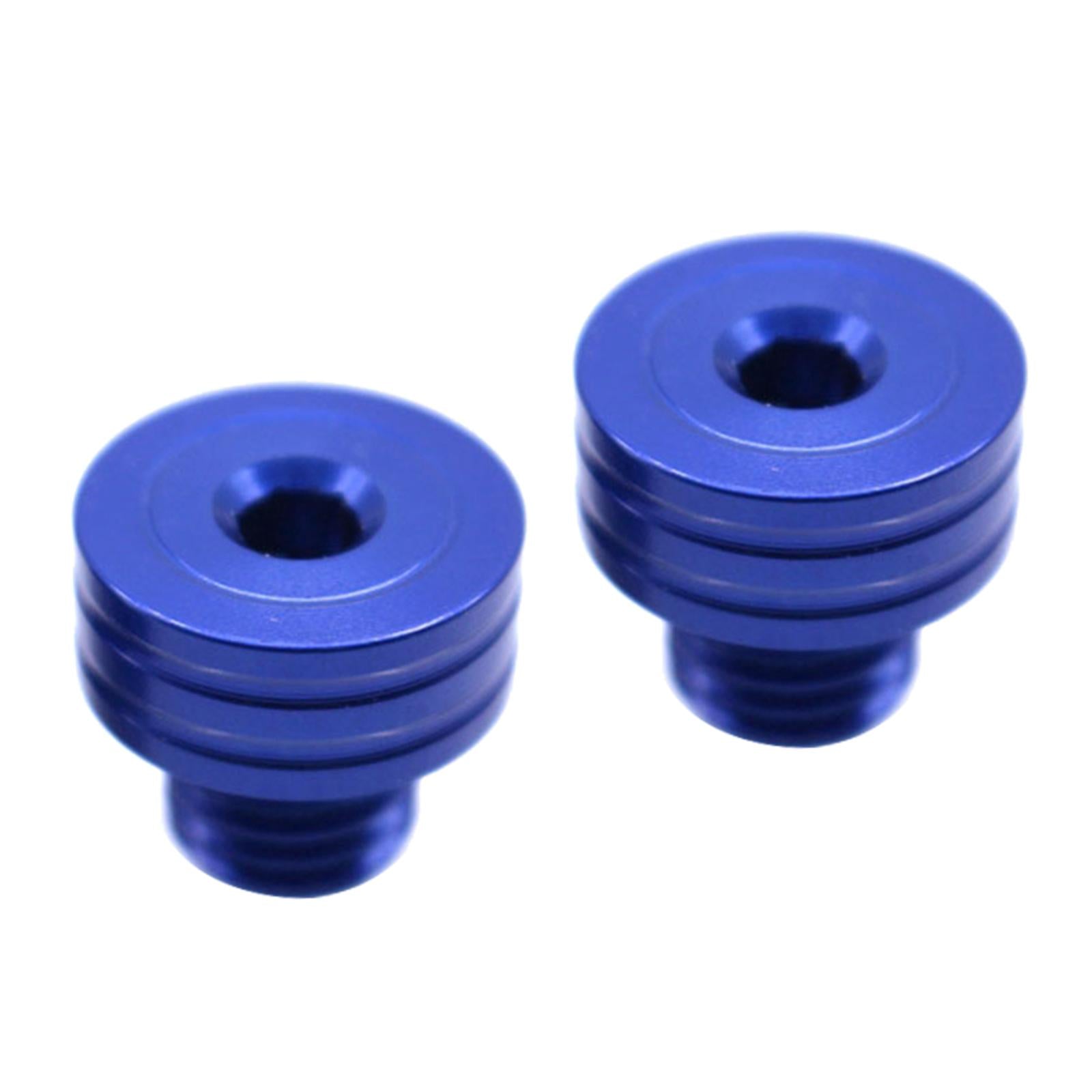 M10 x 1.25 Clockwise Rear View Mirror Hole Plugs Screws For Honda blue