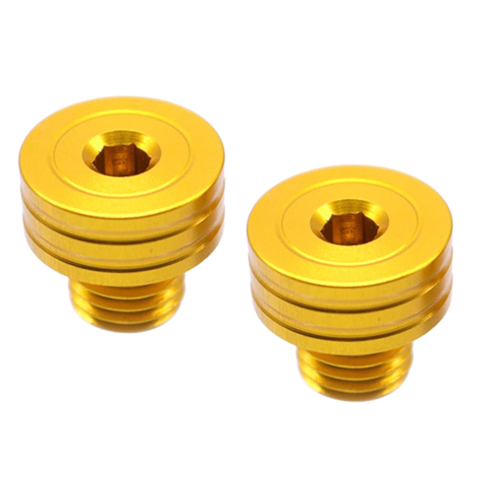 Aluminum 10mm M10 x 1.25 Rear View Mirror Hole Screws For YAMAHA yellow