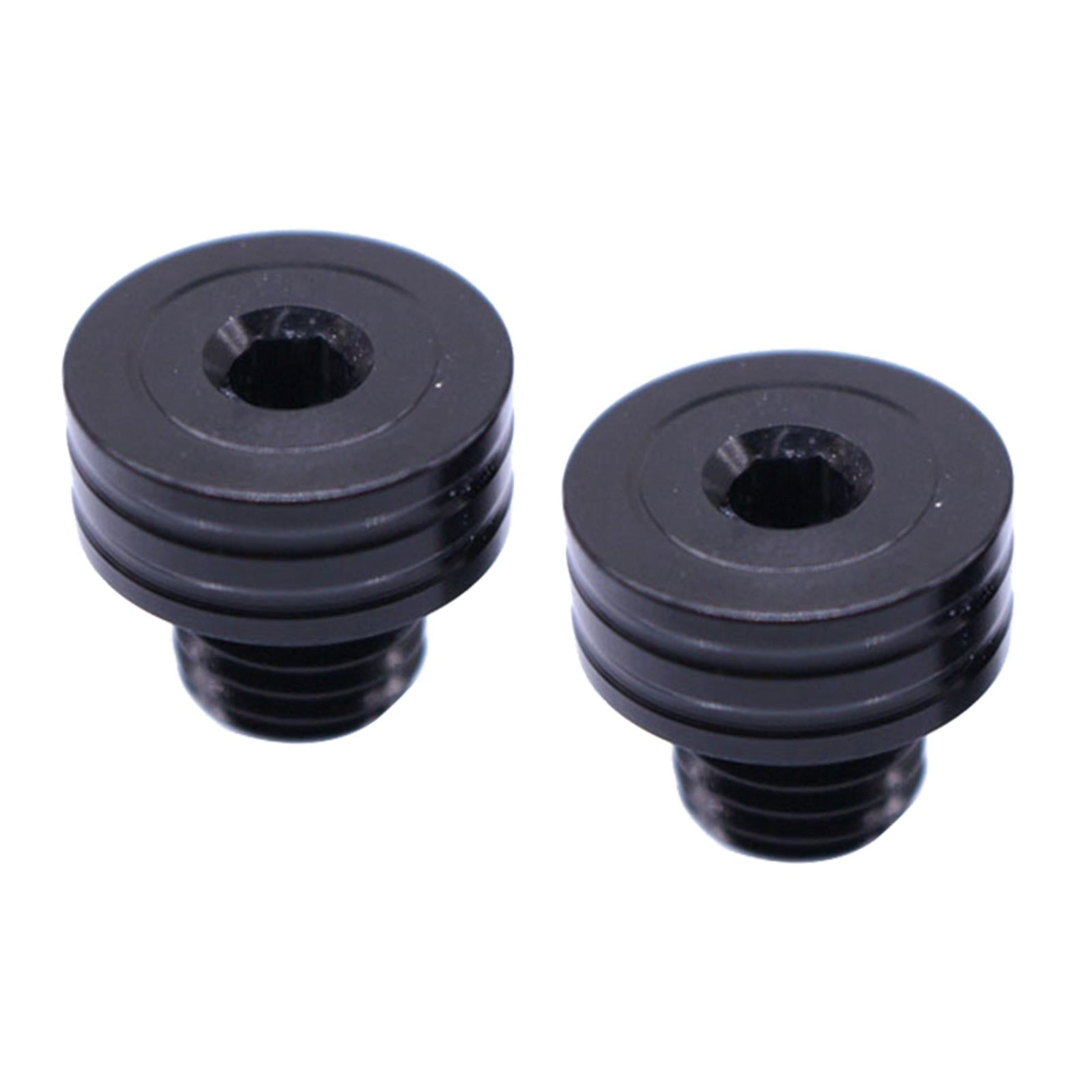 Aluminum 10mm M10 x 1.25 Rear View Mirror Hole Screws For YAMAHA black