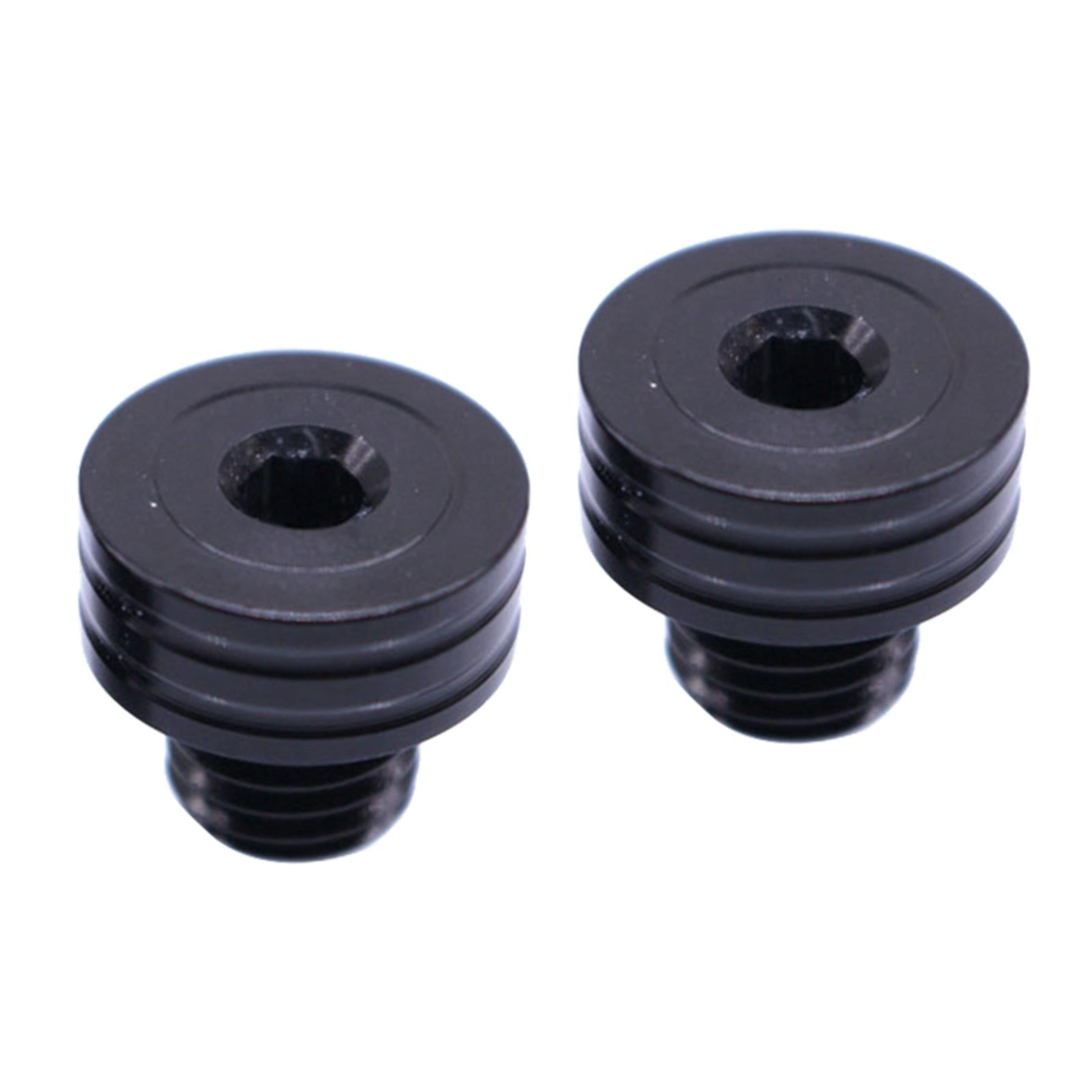 Aluminum 10mm M10 x 1.25 Rear View Mirror Hole Screws For YAMAHA black