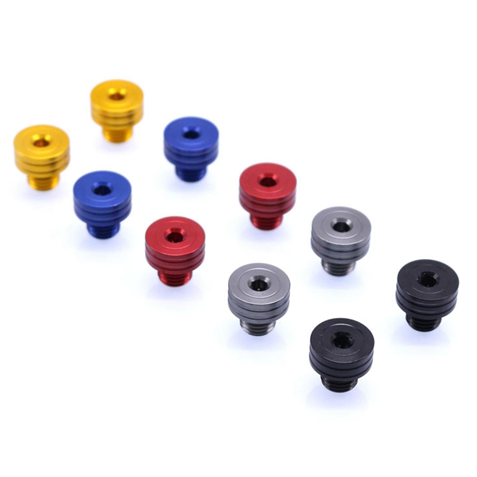Aluminum 10mm M10 x 1.25 Rear View Mirror Hole Screws For YAMAHA black