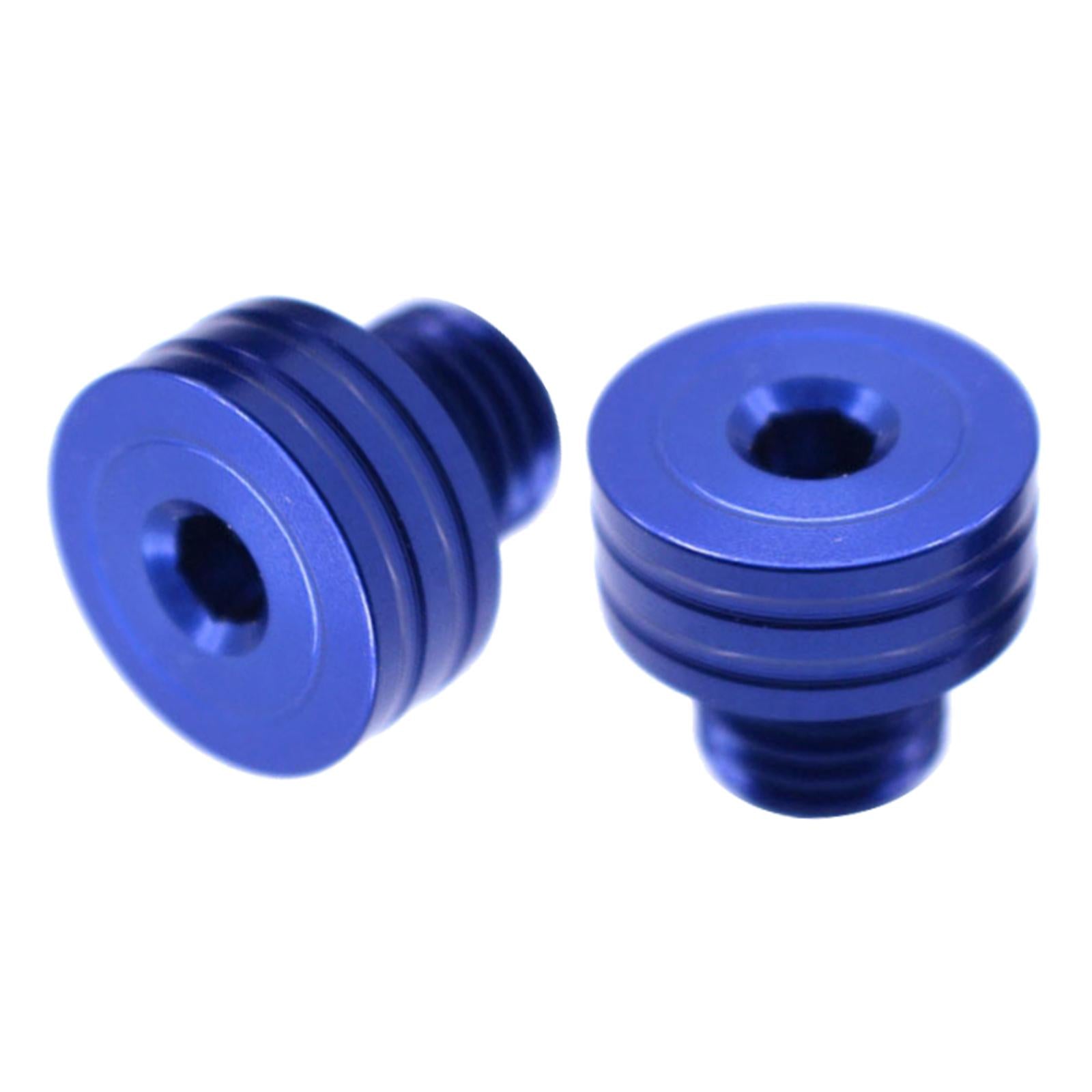 Aluminum 10mm M10 x 1.25 Rear View Mirror Hole Screws For YAMAHA blue