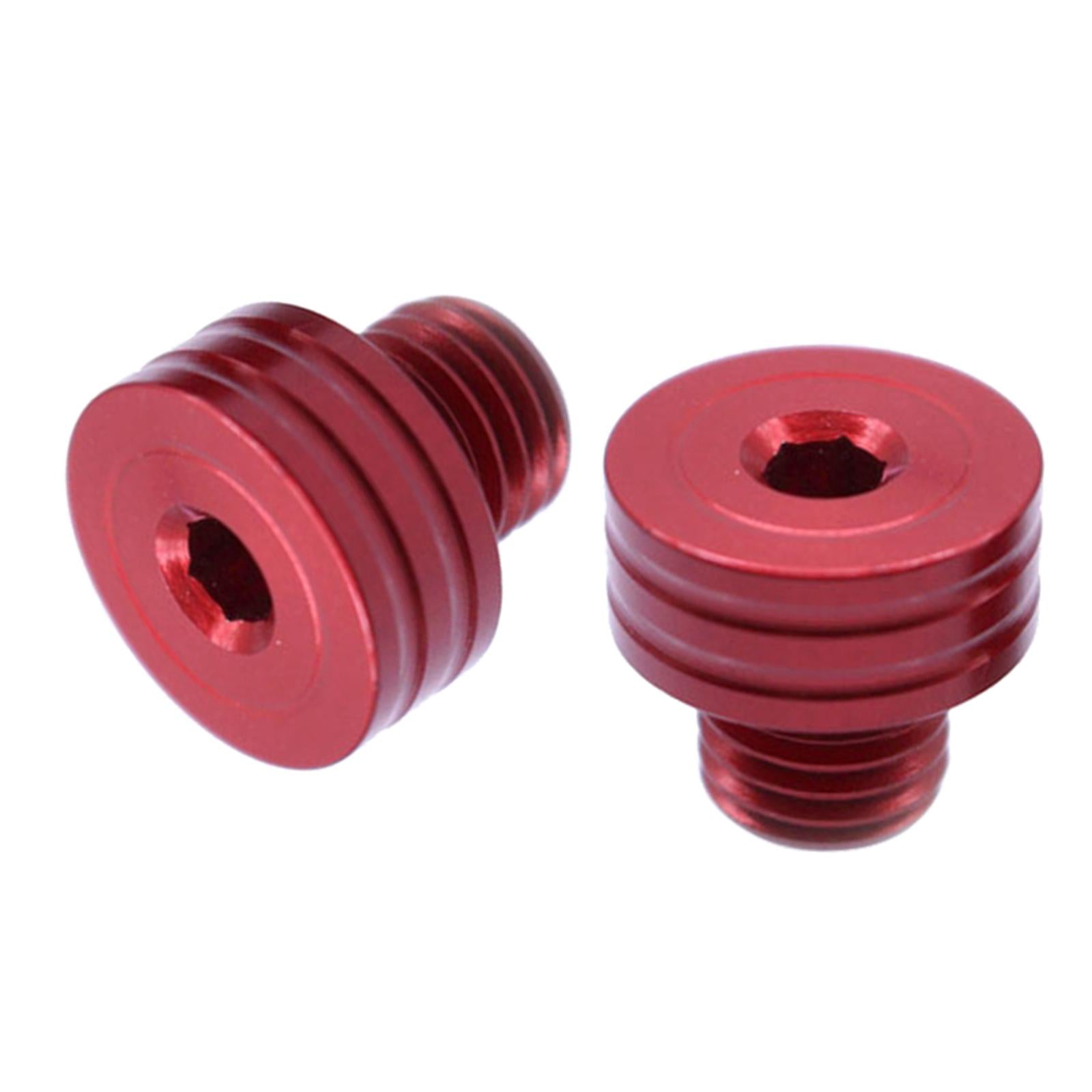 Aluminum 10mm M10 x 1.25 Rear View Mirror Hole Screws For YAMAHA red