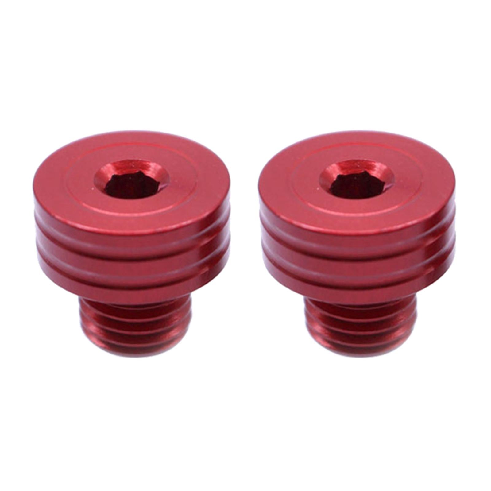Aluminum 10mm M10 x 1.25 Rear View Mirror Hole Screws For YAMAHA red