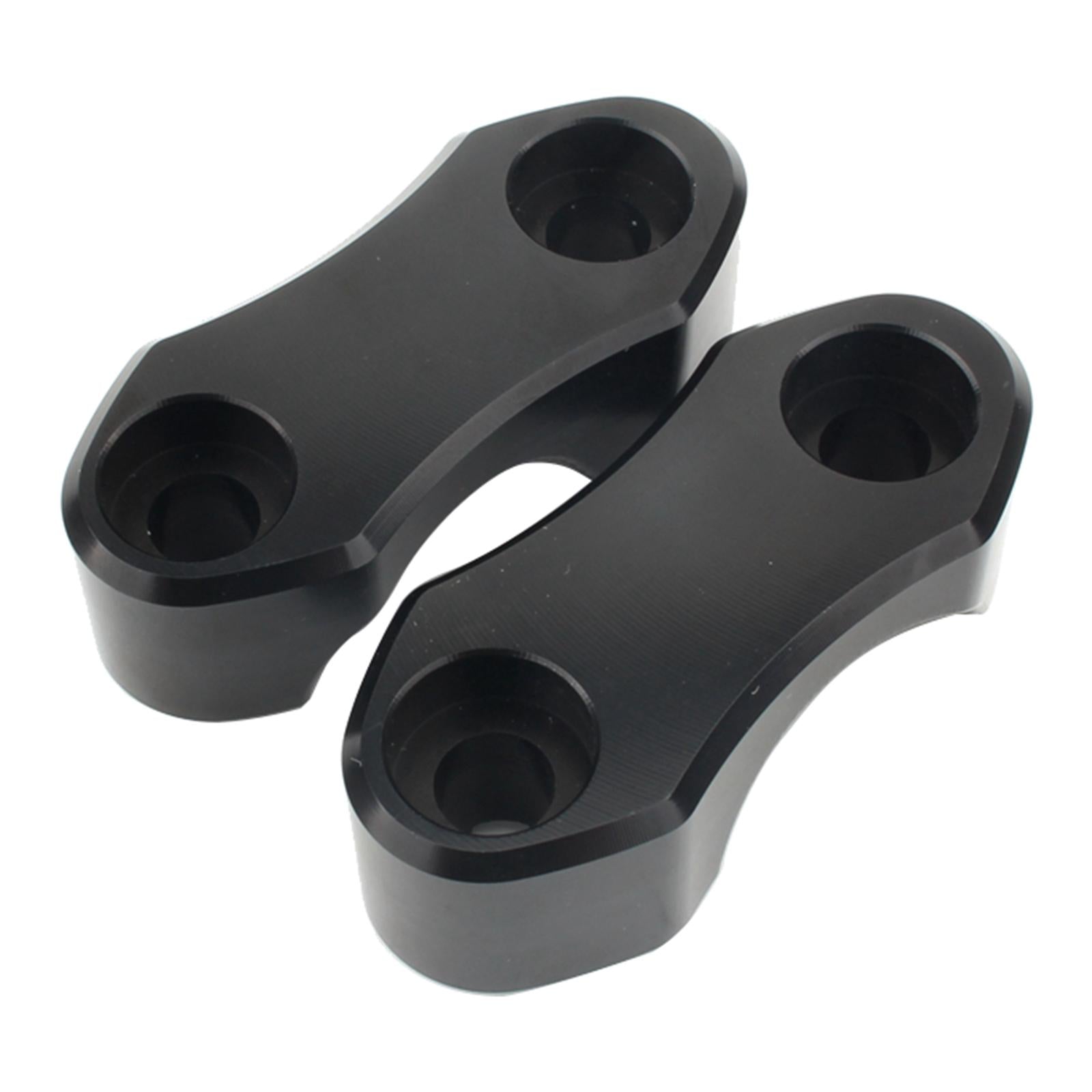 1 Pair Motorcycle Aluminum Alloy Handlebar Riser Mount Top Clamp for Harley Black