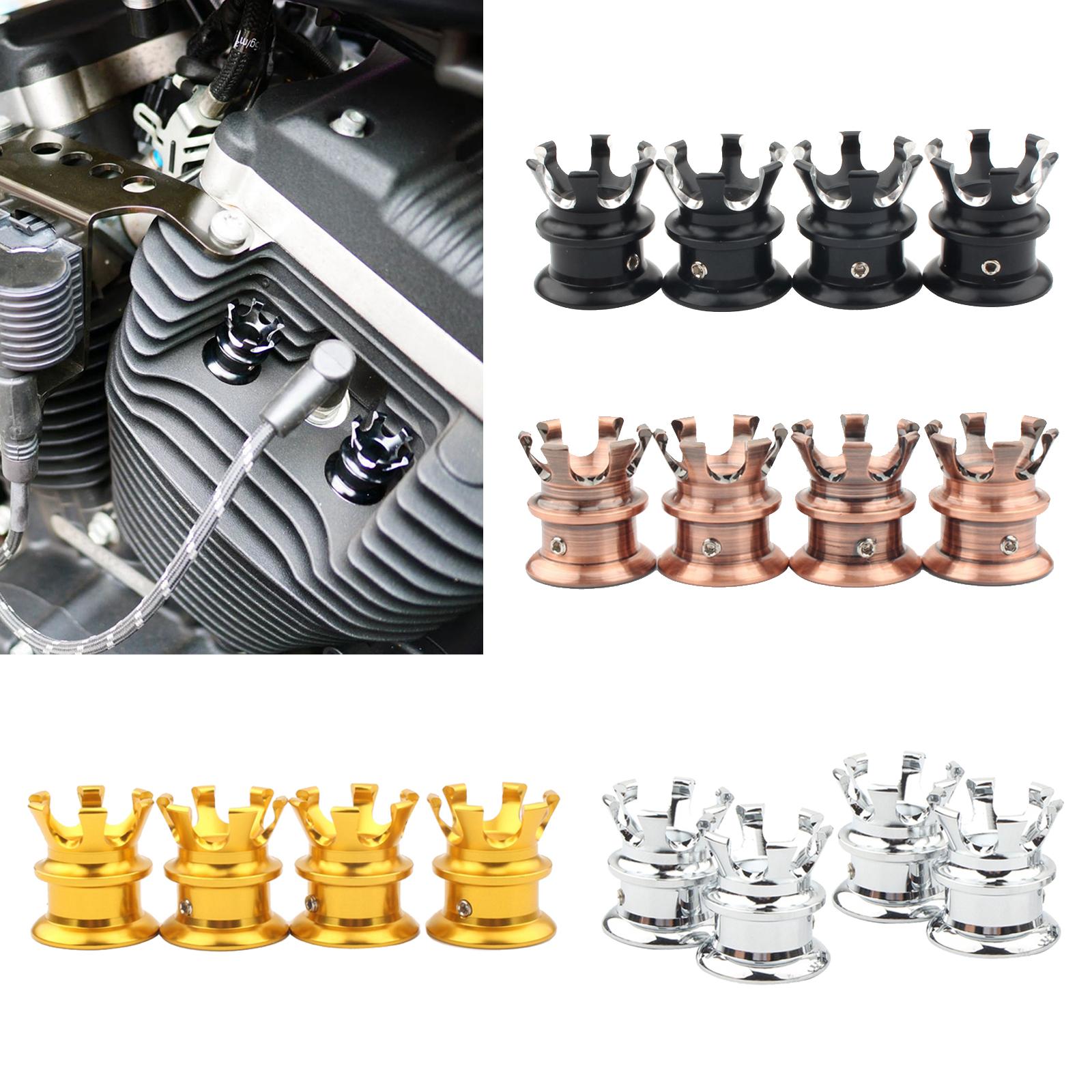 4pcs Head Bolt Nut Covers Caps for all Twin Cam models 1999-Later bronze