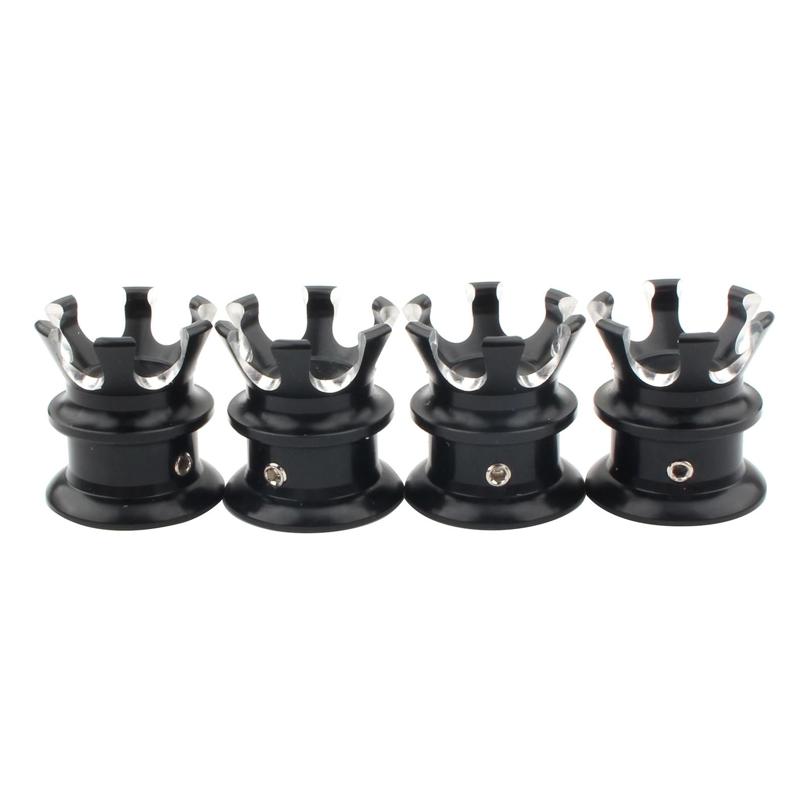 4pcs Head Bolt Nut Covers Caps for all Twin Cam models 1999-Later black