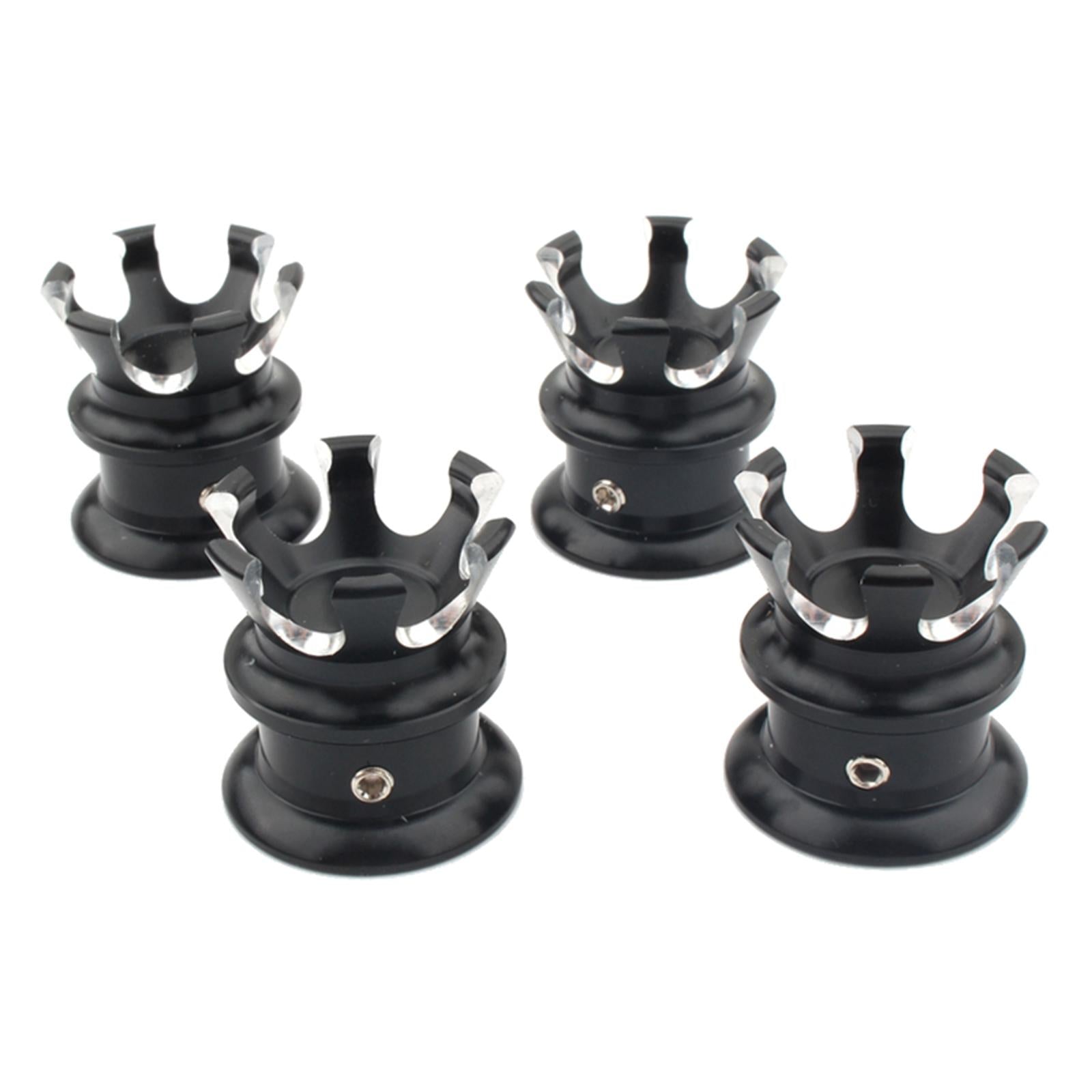 4pcs Head Bolt Nut Covers Caps for all Twin Cam models 1999-Later black