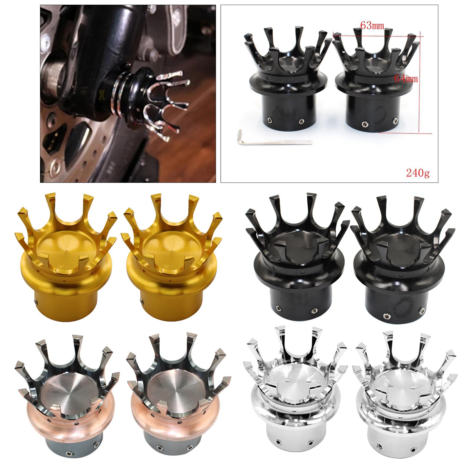 Motorcycle Front Axle Nut Cover Bolt Cap For Harley XL 883 1200 Gold