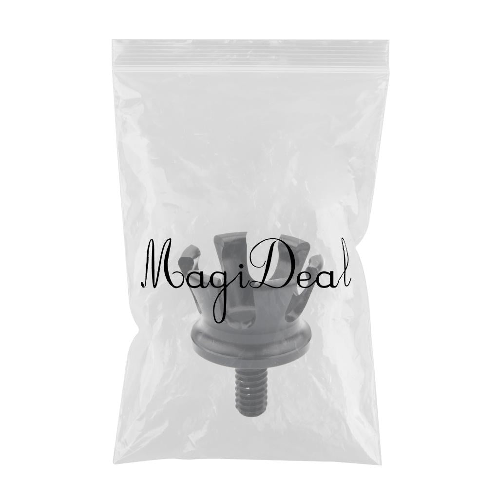 Motorcycle 1/4 Crown Style Aluminum Seat Screw Bolts for Harleys Black 01"