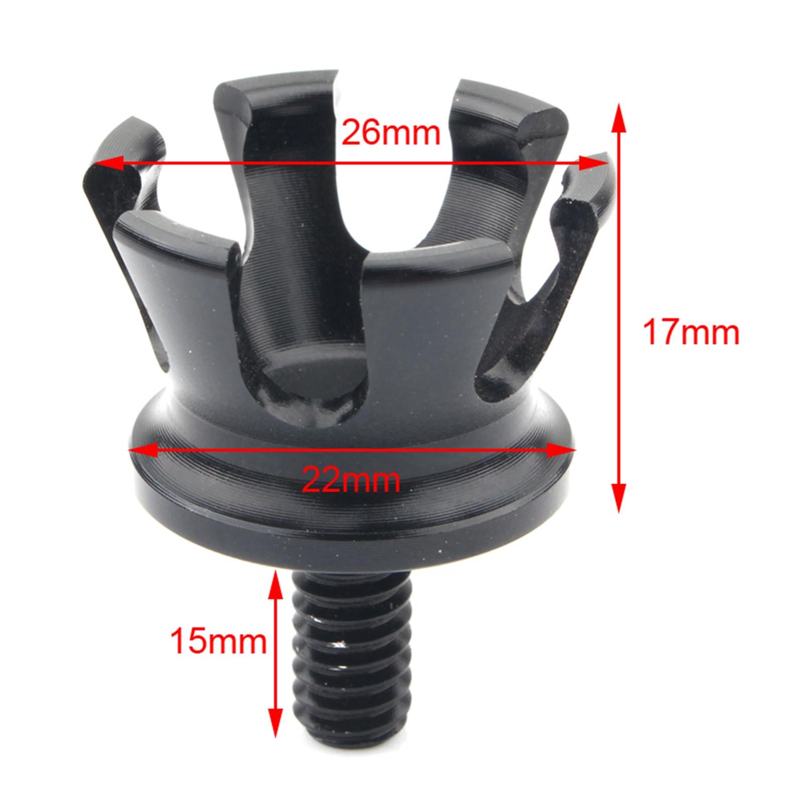 Motorcycle 1/4 Crown Style Aluminum Seat Screw Bolts for Harleys Black 02"