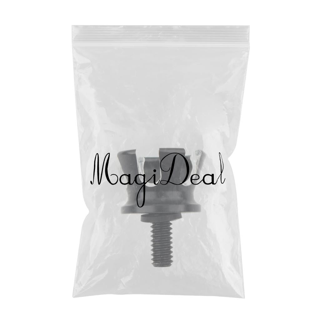 Motorcycle 1/4 Crown Style Aluminum Seat Screw Bolts for Harleys Black 02"