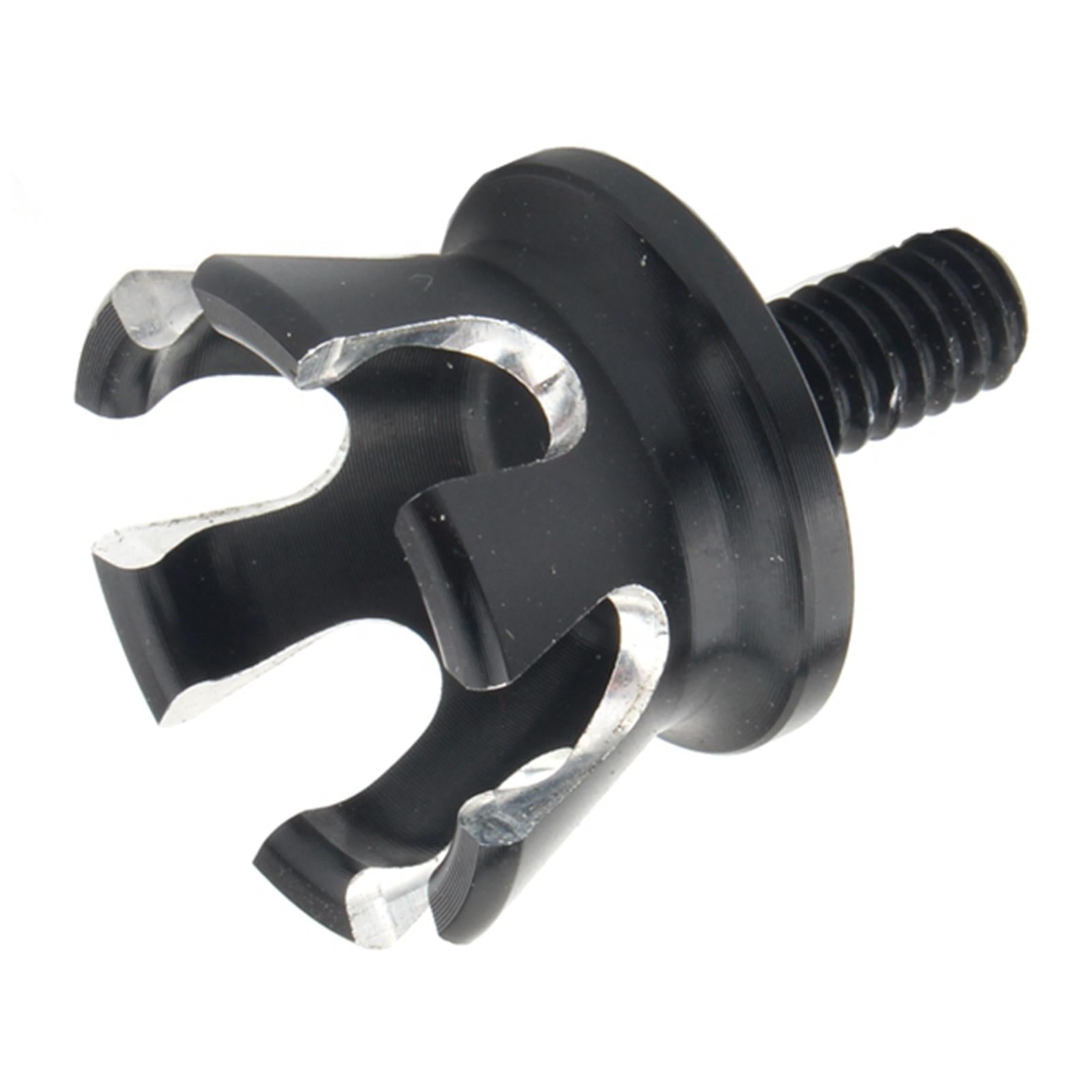 Motorcycle 1/4 Crown Style Aluminum Seat Screw Bolts for Harleys Black 02"