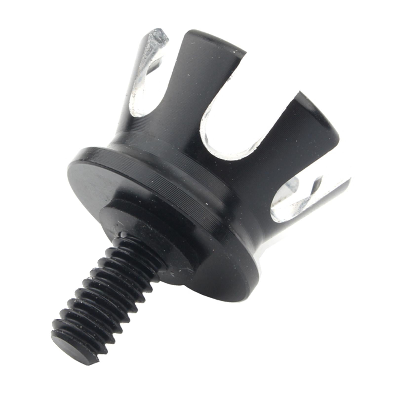 Motorcycle 1/4 Crown Style Aluminum Seat Screw Bolts for Harleys Black 02"