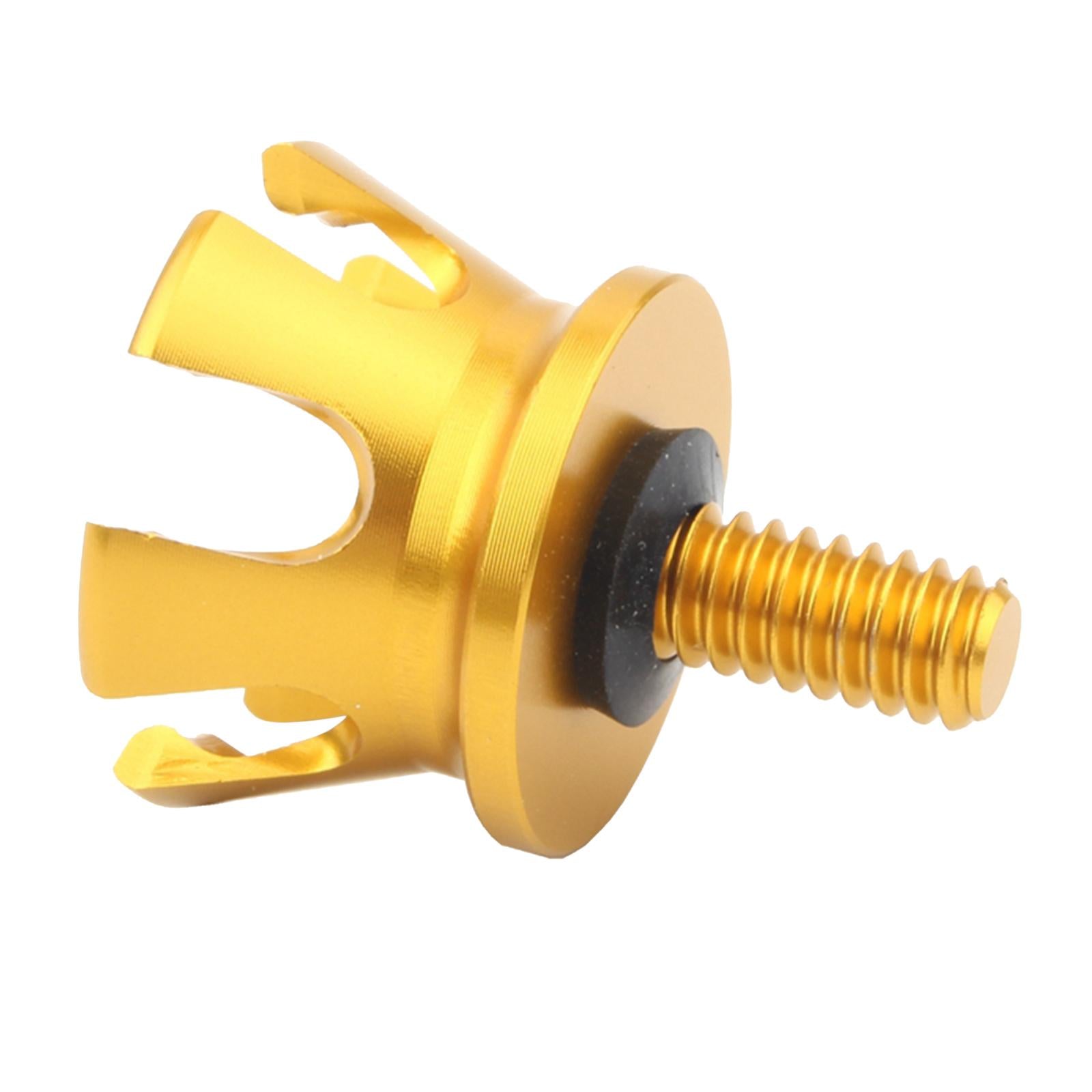 Motorcycle 1/4 Crown Style Aluminum Seat Screw Bolts for Harleys Golden"