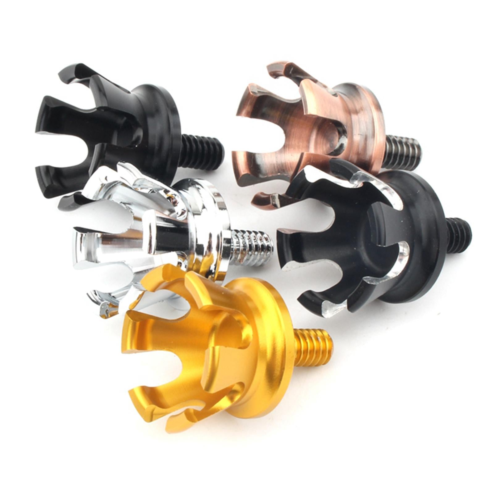 Motorcycle 1/4 Crown Style Aluminum Seat Screw Bolts for Harleys Bronze"