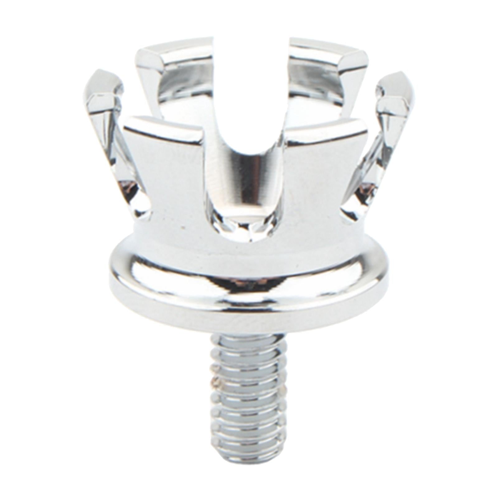 Motorcycle 1/4 Crown Style Aluminum Seat Screw Bolts for Harleys Silver"