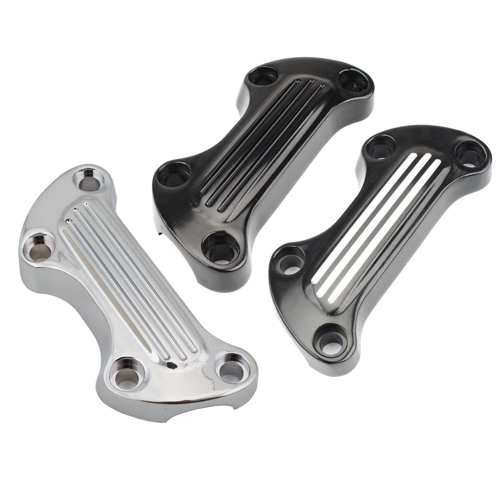 Handlebar Riser Mount Top Clamp Bar Cover for Harley Touring Black