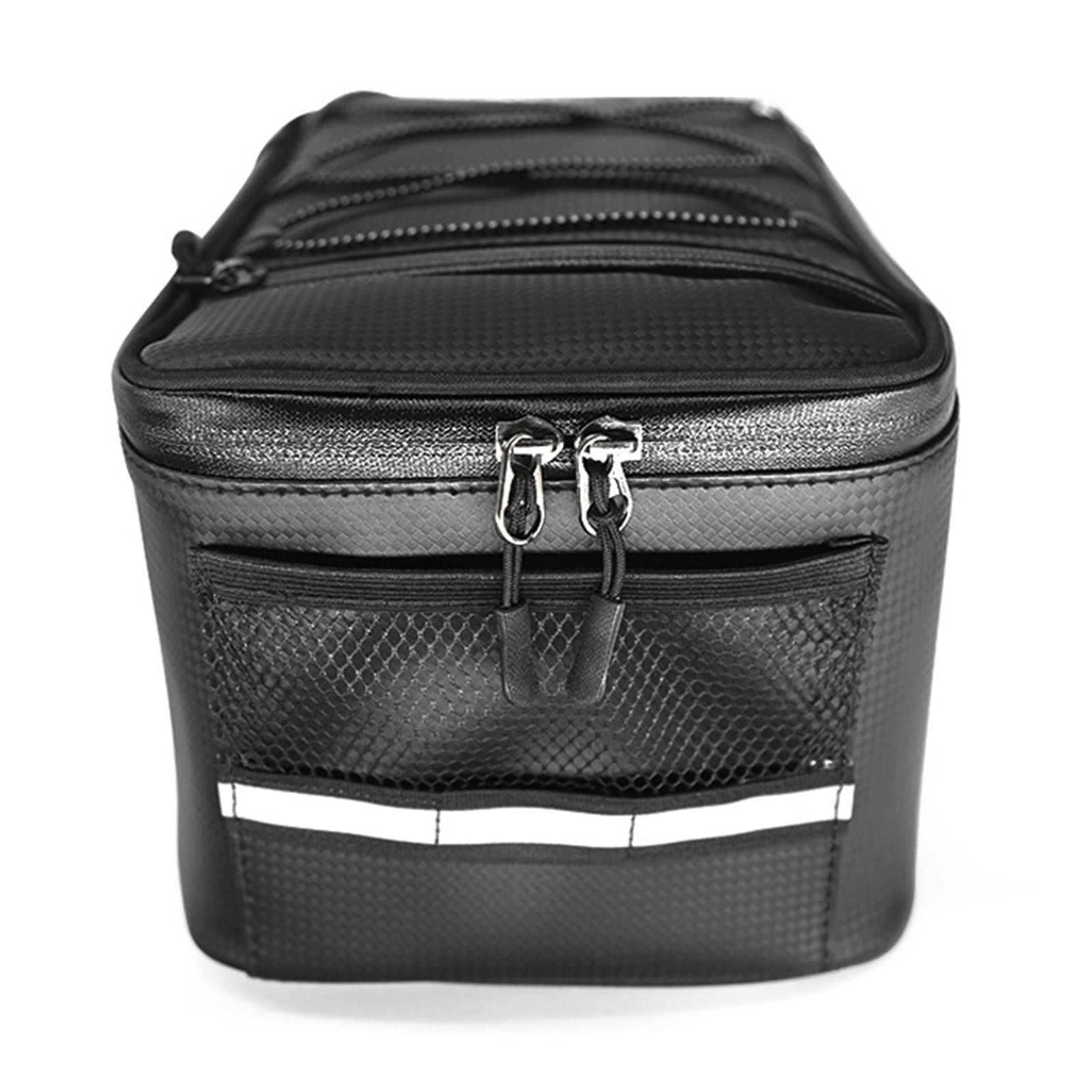 PU 9L Bike Rear Carrier Bag Bicycle Backseat Road Cycling Pannier Black