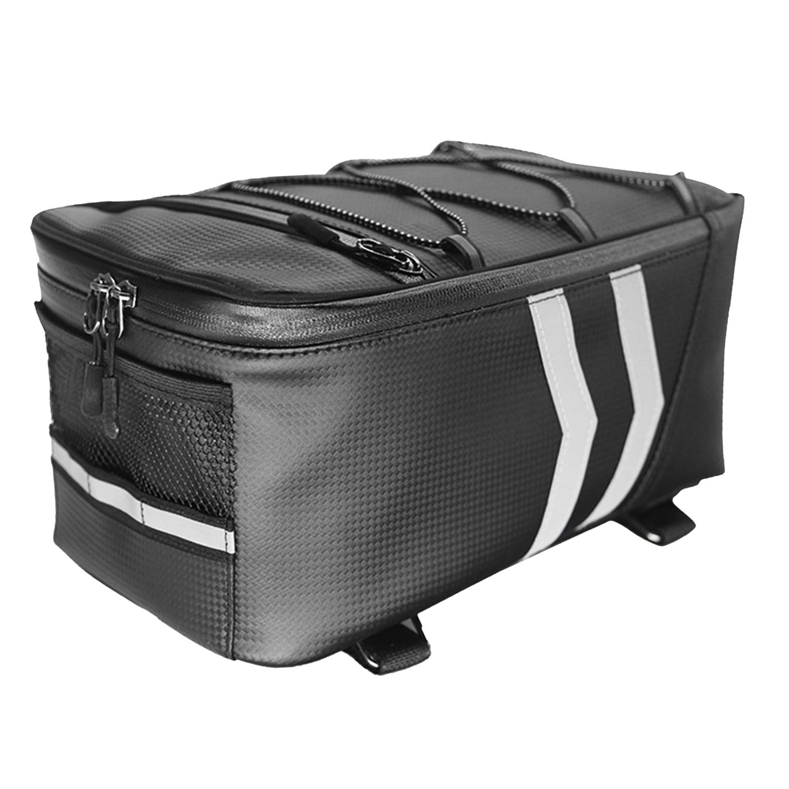 PU 9L Bike Rear Carrier Bag Bicycle Backseat Road Cycling Pannier Black