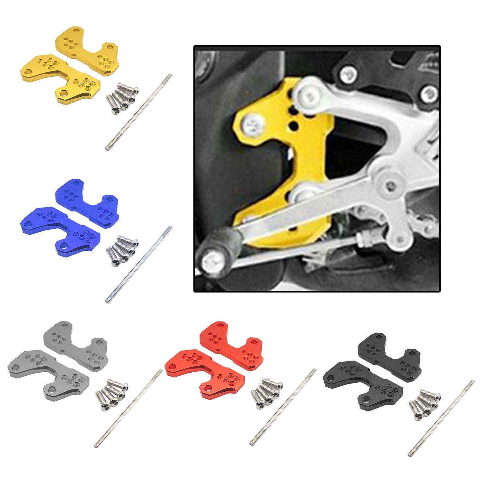 Rearsets Base Foot Pegs Back Raise Bracket for Yamaha R3 R25 MT03 Gold