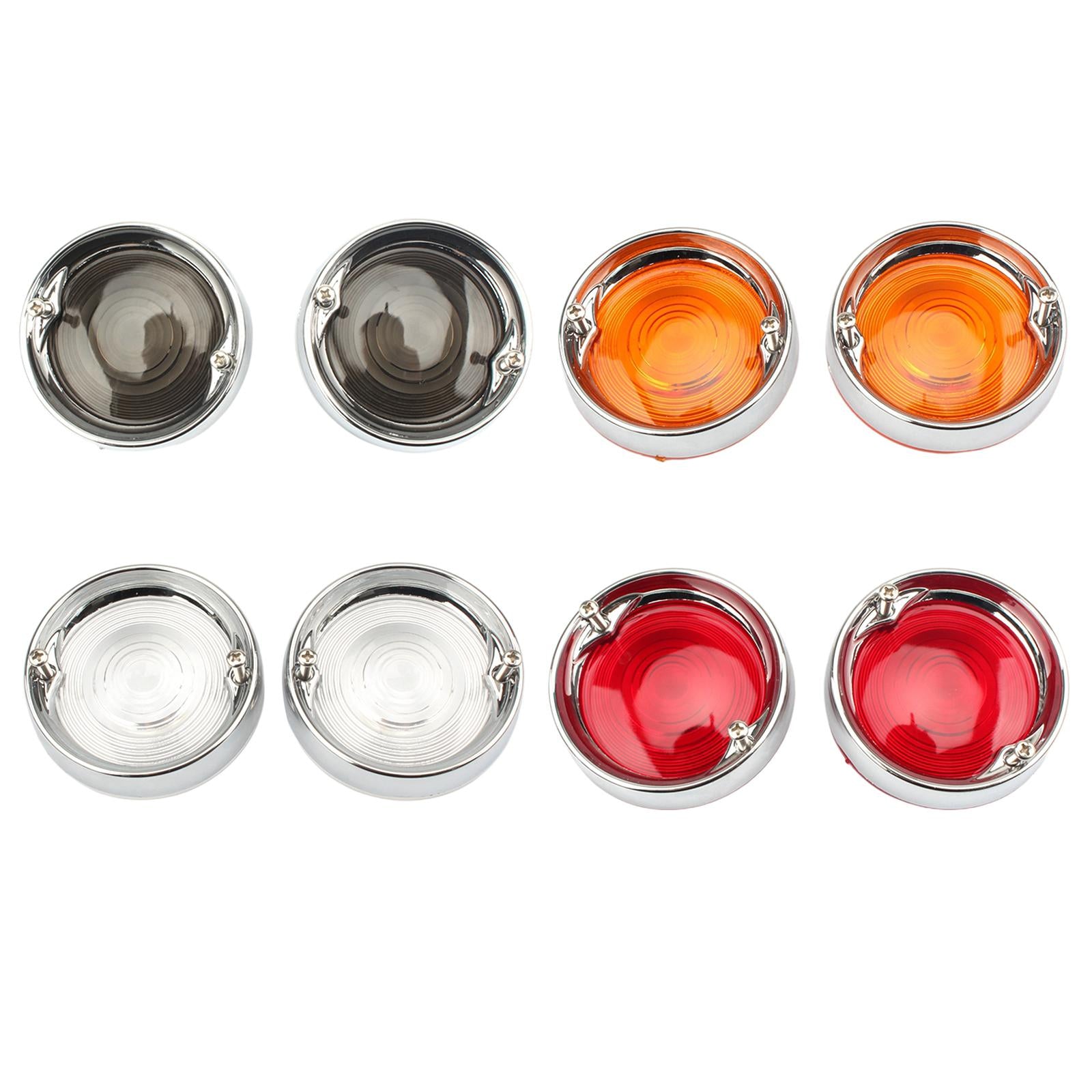 2Pcs Turn Signal Light Lens Covers For Harley Touring Tour Glides Black