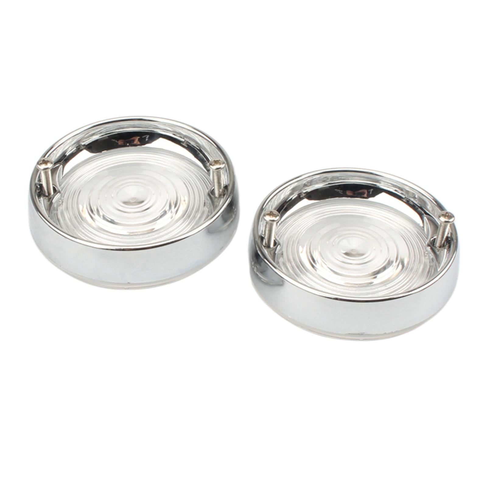 2Pcs Turn Signal Light Lens Covers For Harley Touring Tour Glides Clear
