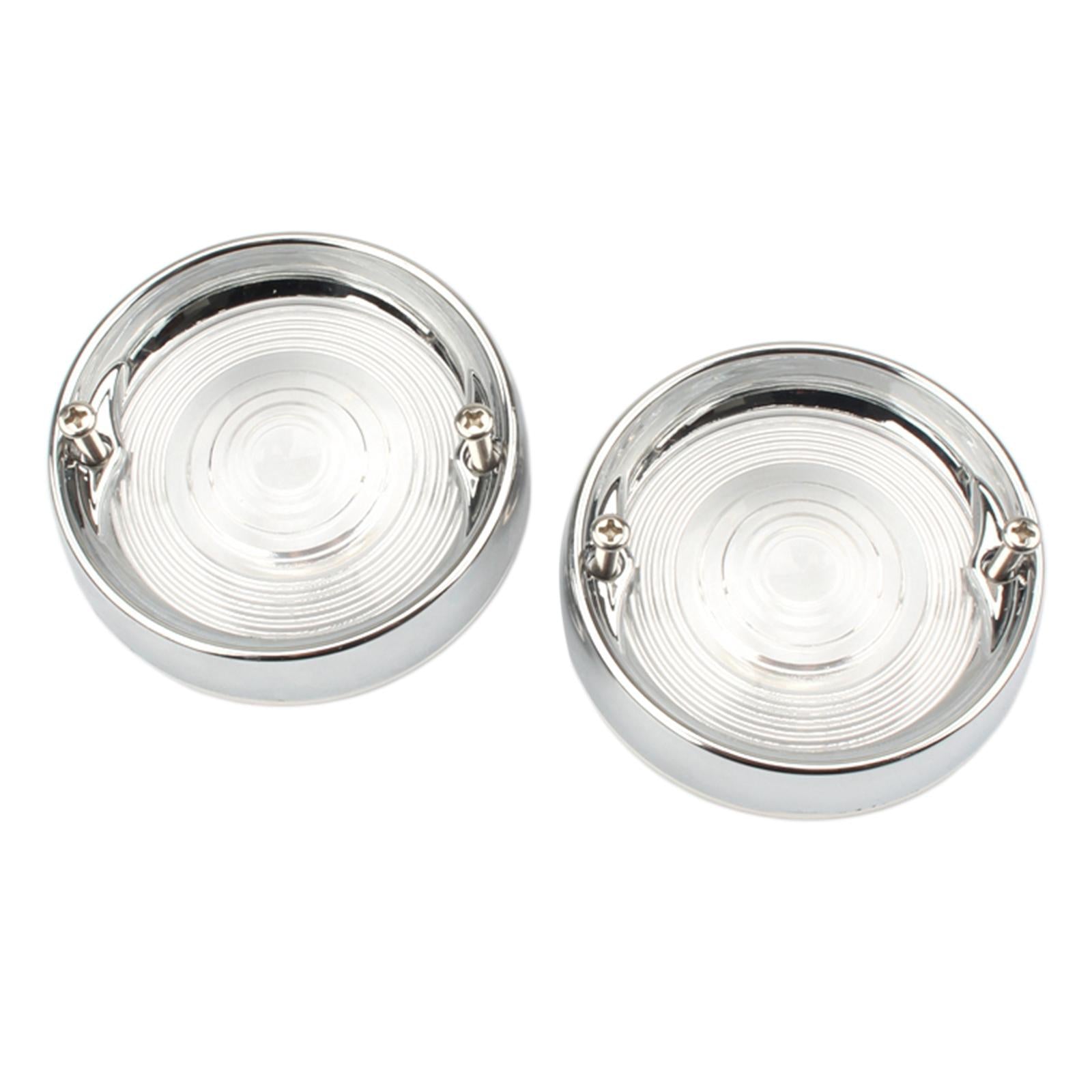 2Pcs Turn Signal Light Lens Covers For Harley Touring Tour Glides Clear