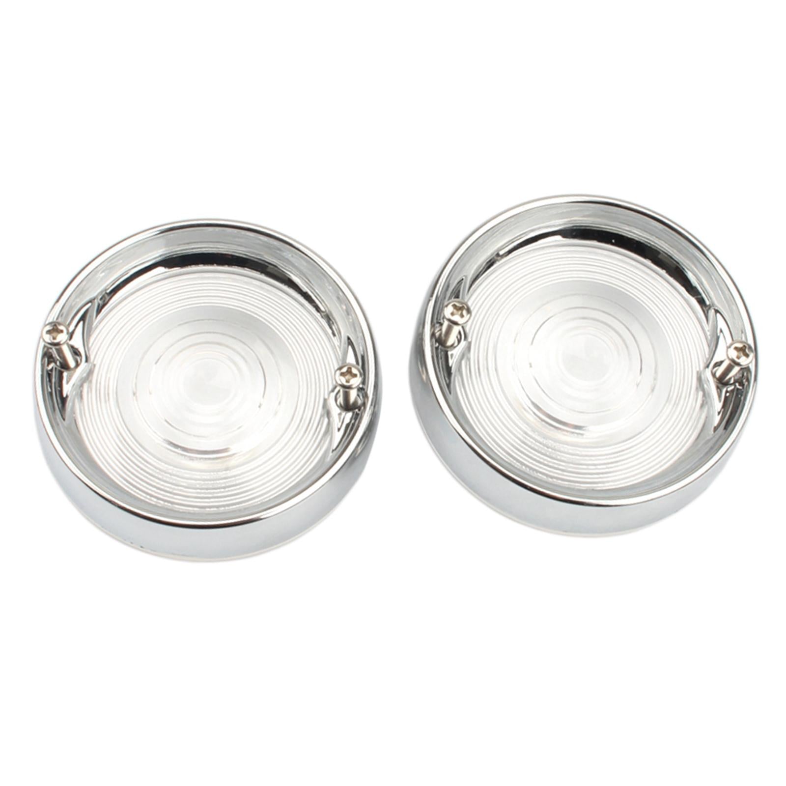 2Pcs Turn Signal Light Lens Covers For Harley Touring Tour Glides Clear