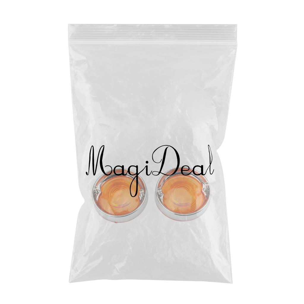 2Pcs Turn Signal Light Lens Covers For Harley Touring Tour Glides Orange