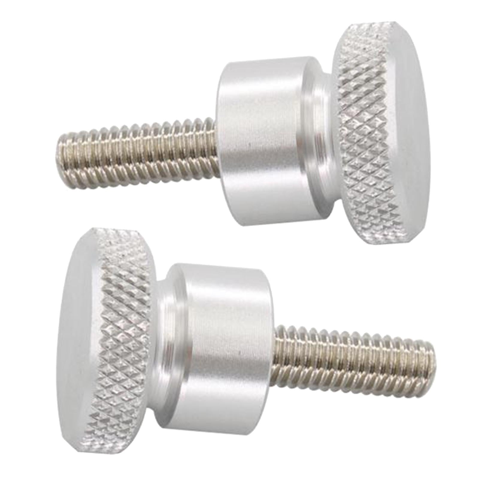 2pcs For Triumph Thruxton Bonneville T100 Seat Cushion Side Screw Silver .