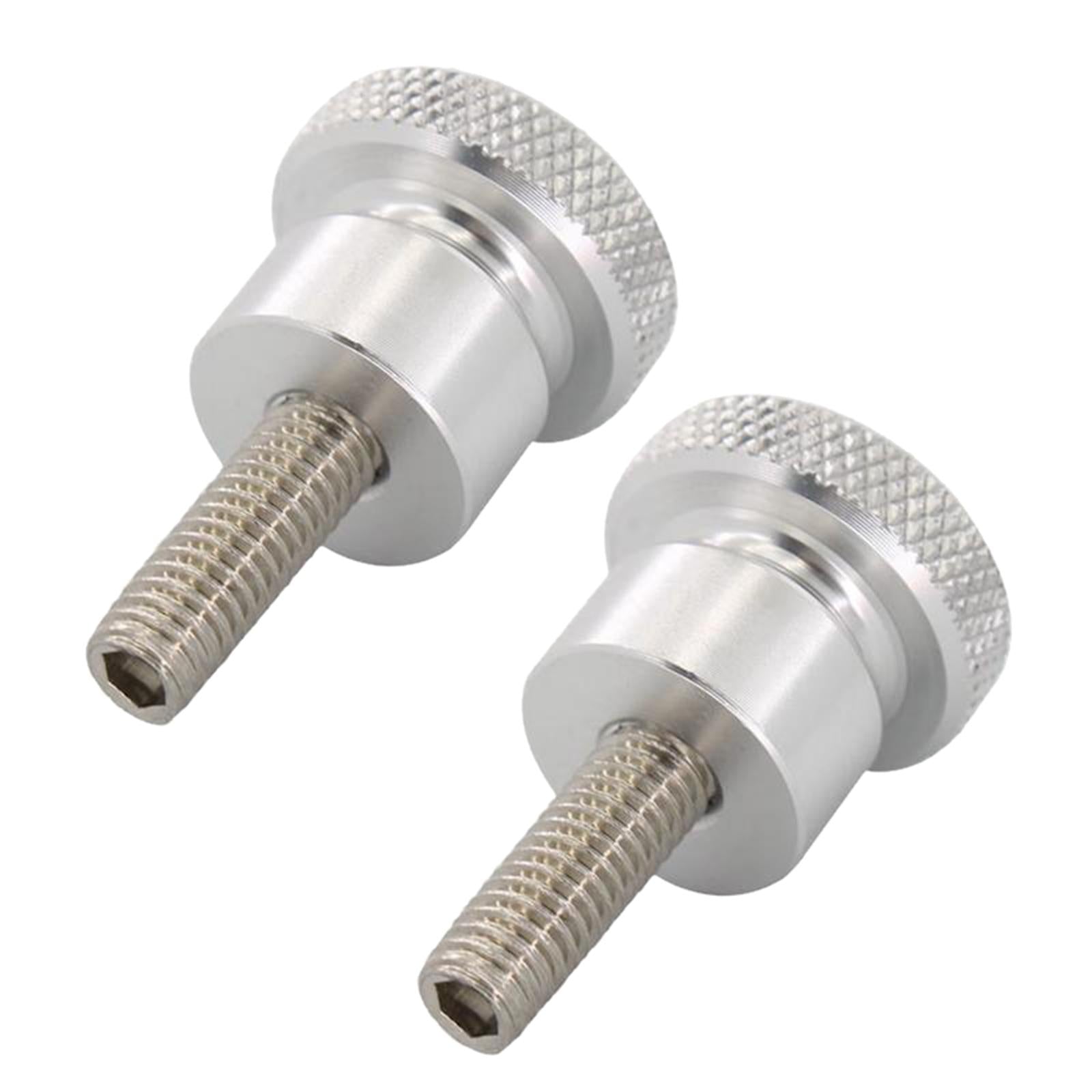 2pcs For Triumph Thruxton Bonneville T100 Seat Cushion Side Screw Silver .