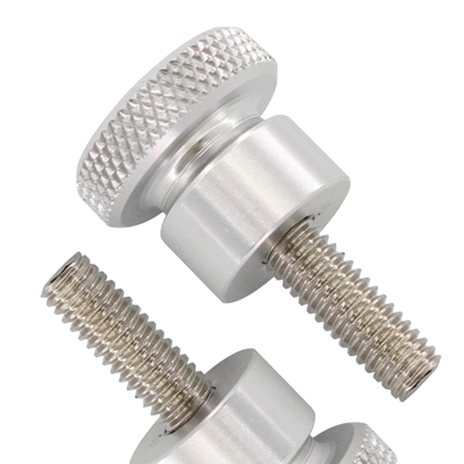 2pcs For Triumph Thruxton Bonneville T100 Seat Cushion Side Screw Silver .