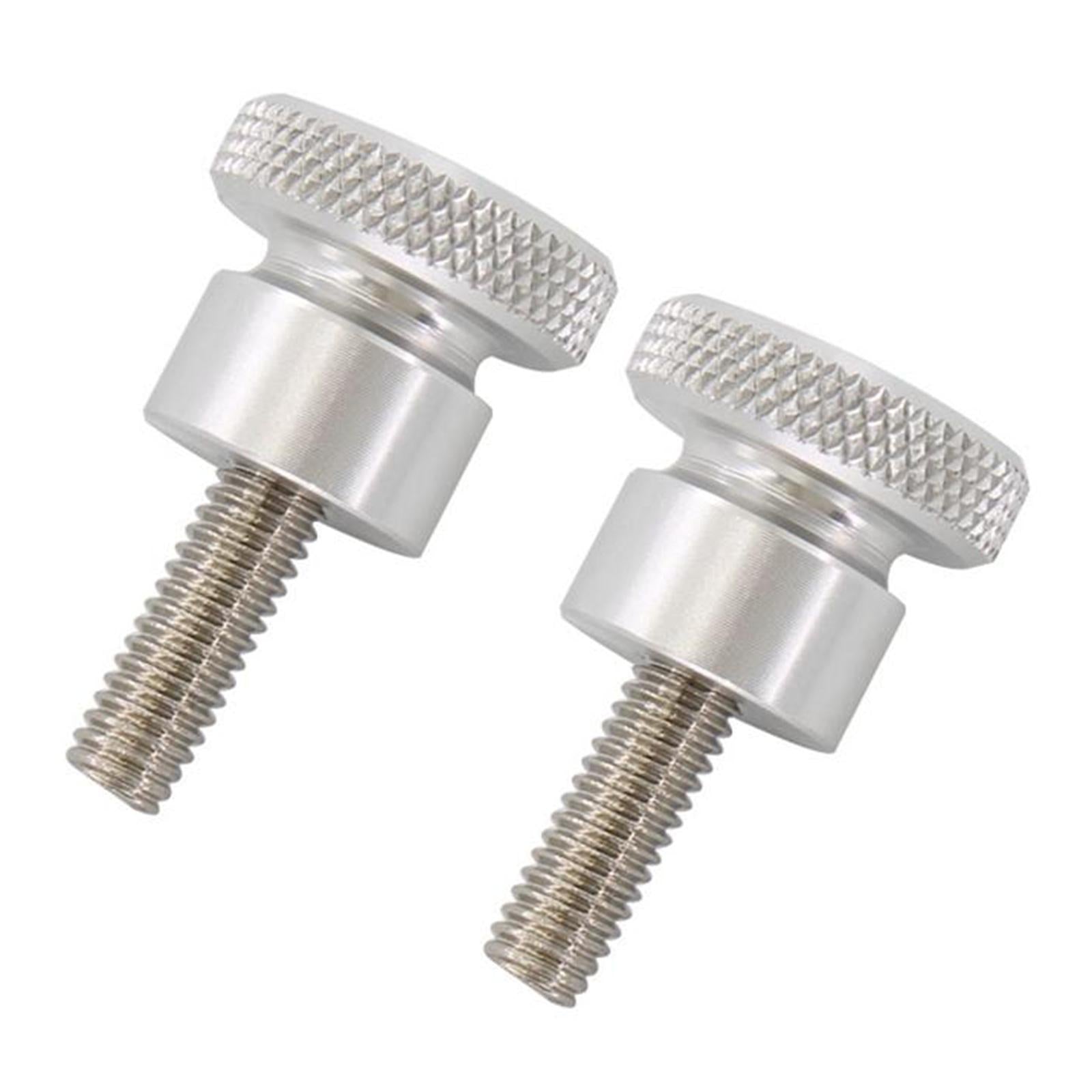 2pcs For Triumph Thruxton Bonneville T100 Seat Cushion Side Screw Silver .