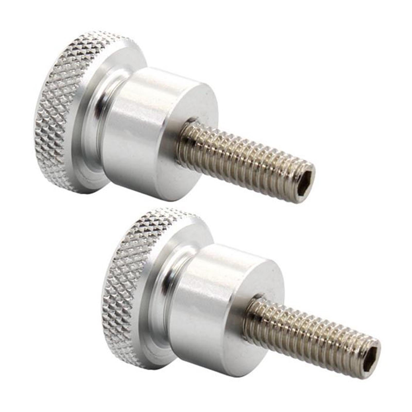 2pcs For Triumph Thruxton Bonneville T100 Seat Cushion Side Screw Silver .