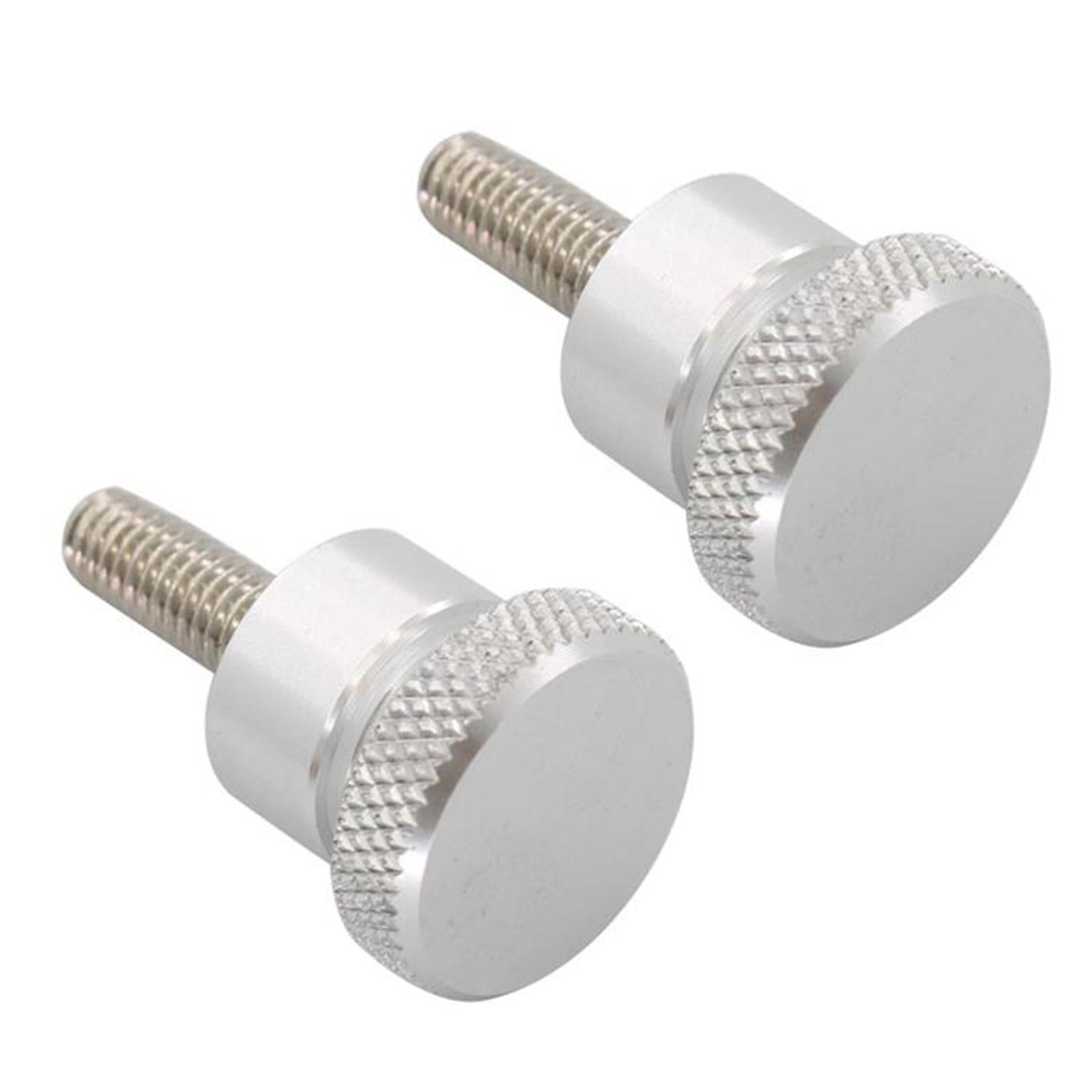 2pcs For Triumph Thruxton Bonneville T100 Seat Cushion Side Screw Silver .