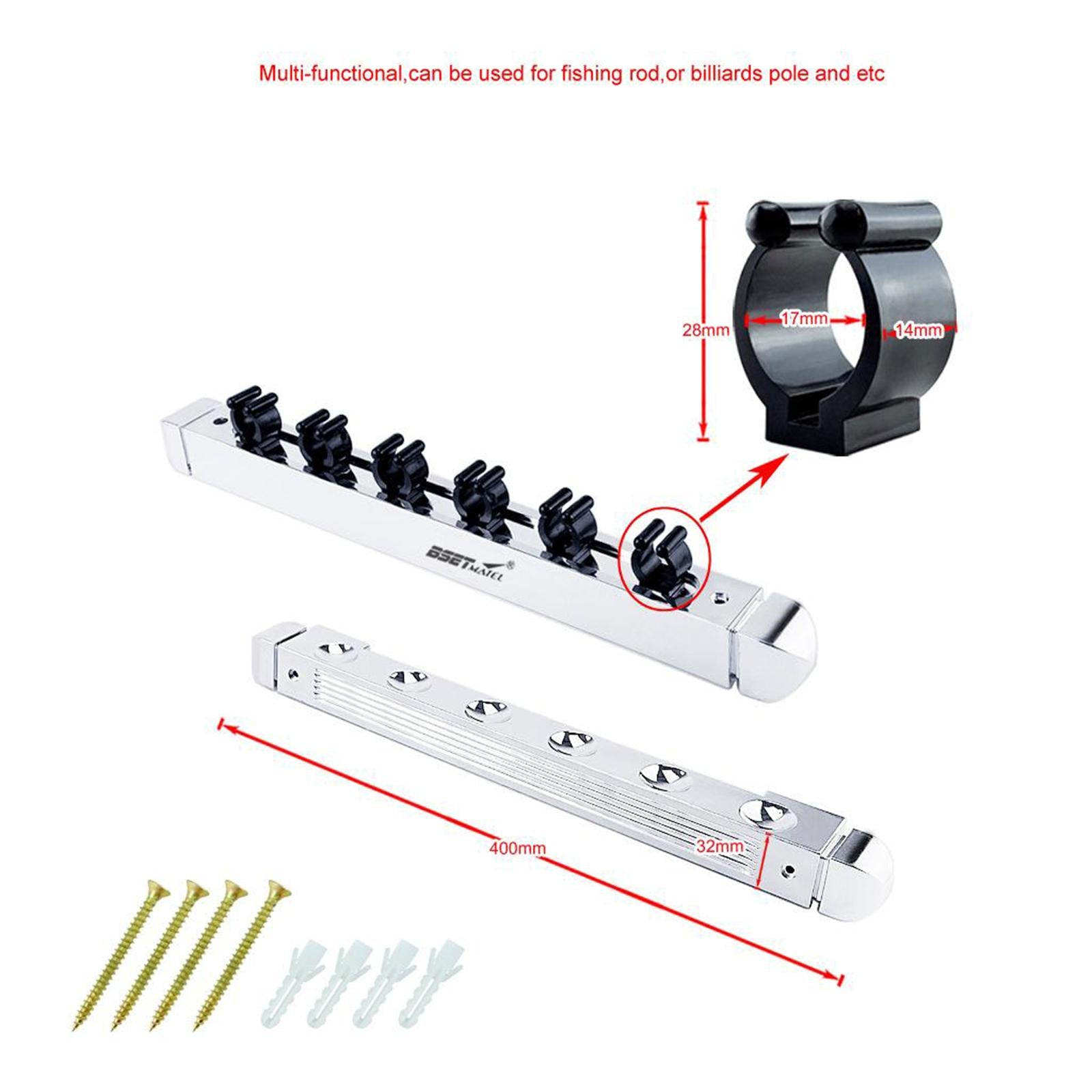 Multifunction Wall Mount Fishing Rod Rack for Garage Fishing Gear Basement