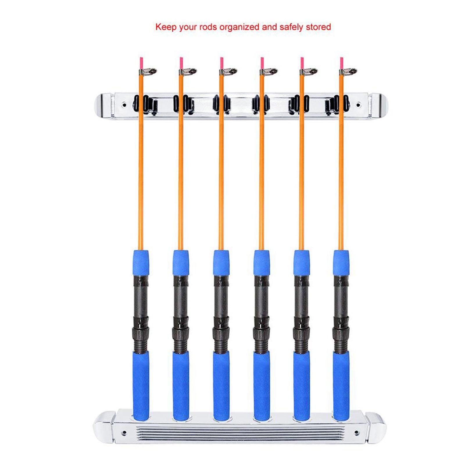Multifunction Wall Mount Fishing Rod Rack for Garage Fishing Gear Basement