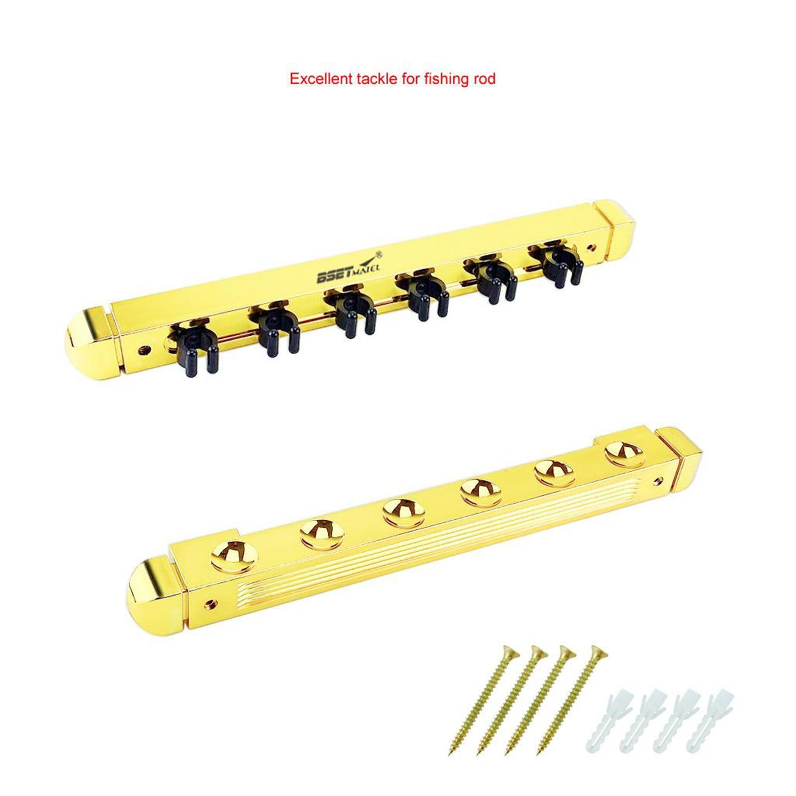 Portable Wall Mount 6 Holes Fishing Rod Rack for Garage DIY Gear Gifts Cabin